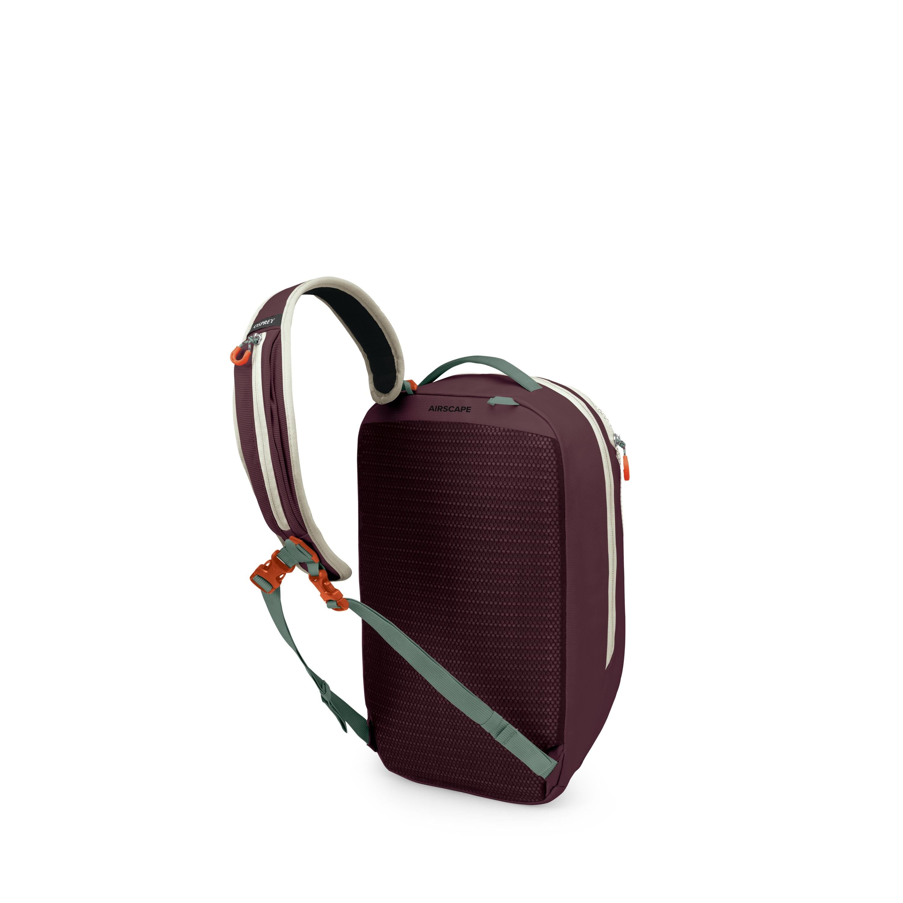 Osprey Transporter Sling 13L in Mystery White-Moody Burgundy — angle view 3