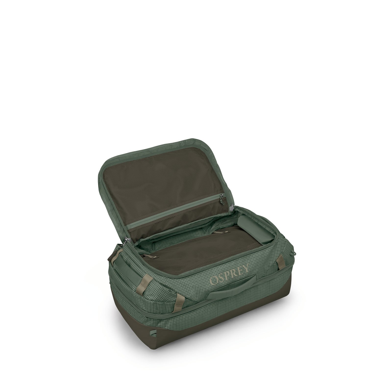 Osprey Transporter Squffel 44L in Pine Leaf Green — angle view 2