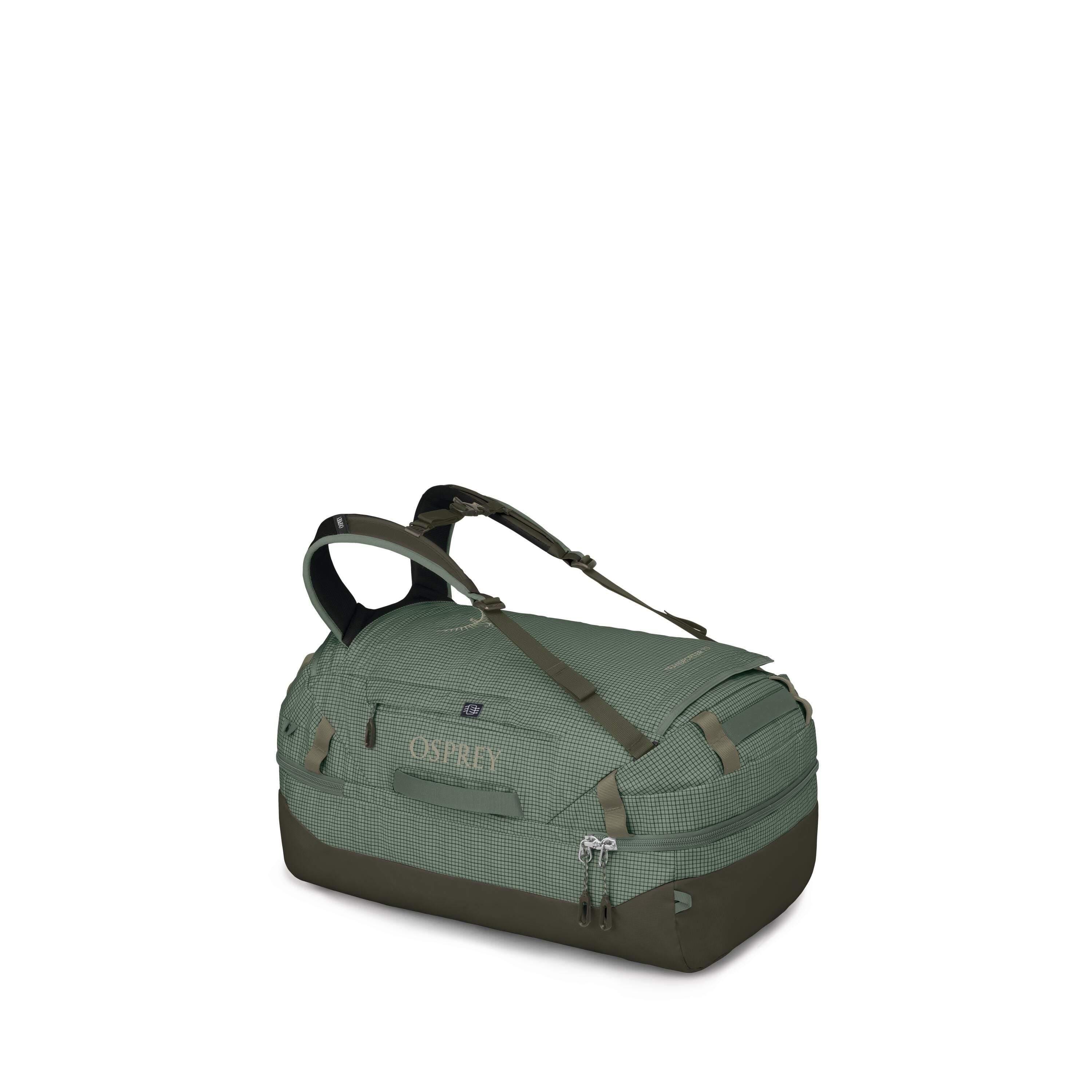 Osprey Transporter Squffel 70L in Pine Leaf Green — angle view 2