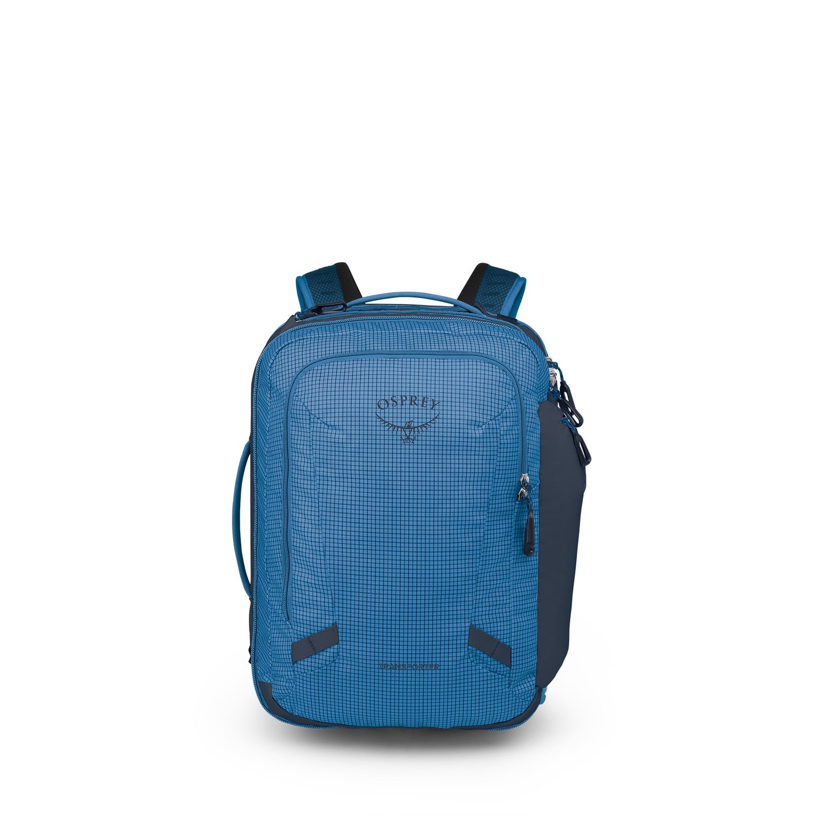 Osprey Transporter Travel Pack 36L in Blue Flame/Nocturnal Blue — front view