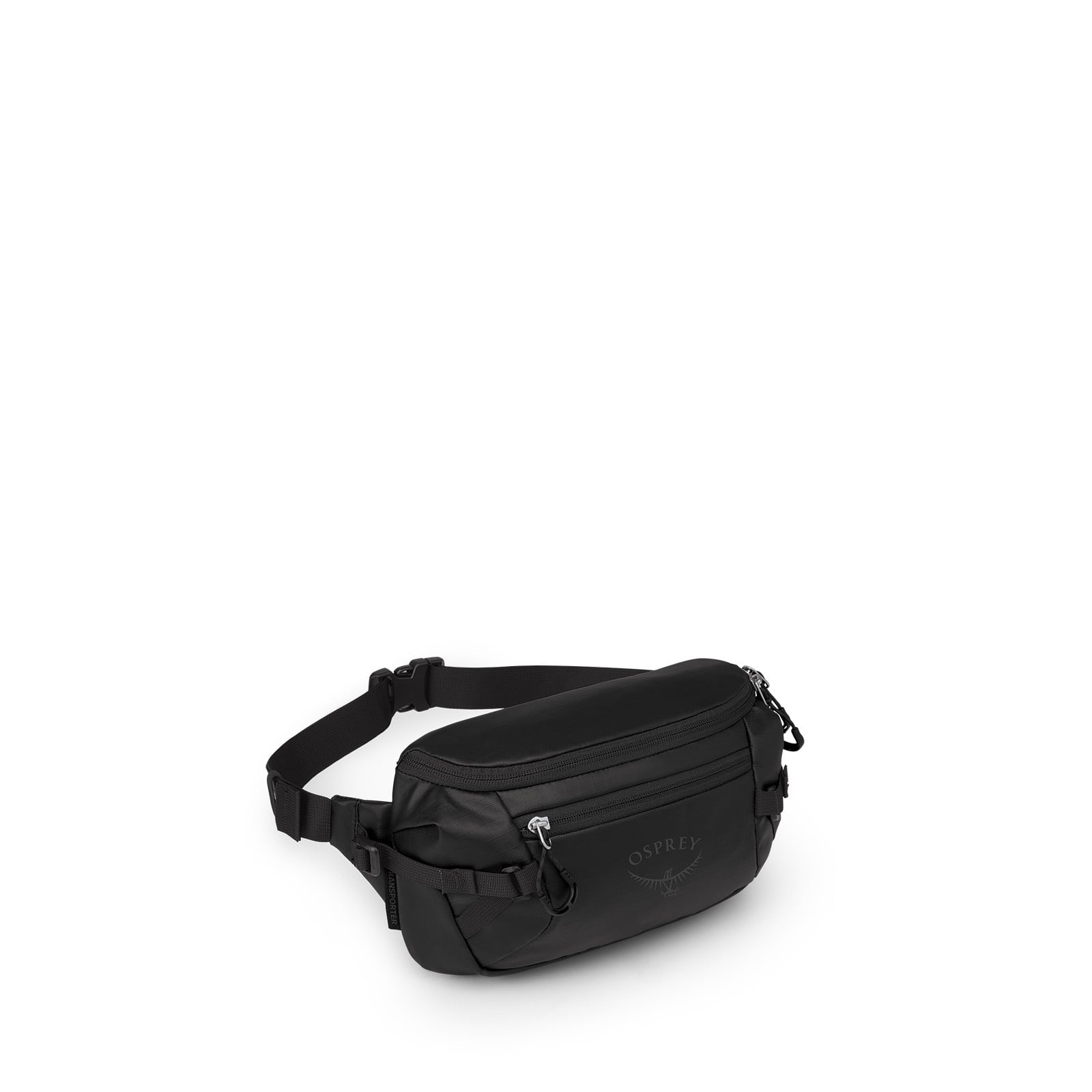 Osprey Transporter Waist Pack in Raven Black Black — front view # color_Raven Black Black