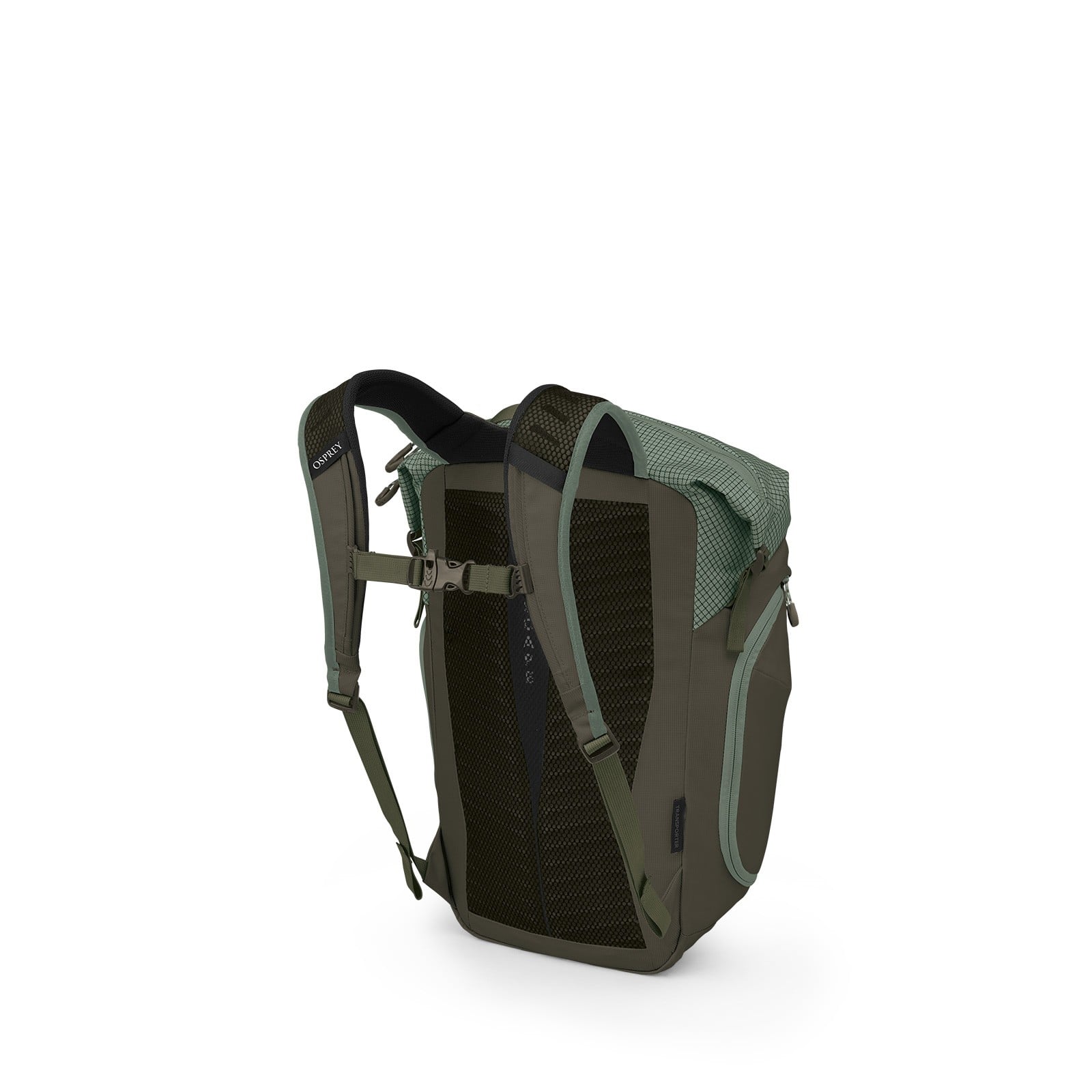 Osprey Transporter Zinch Backpack 22L in Pine Leaf/Earl Grey — angle view 3