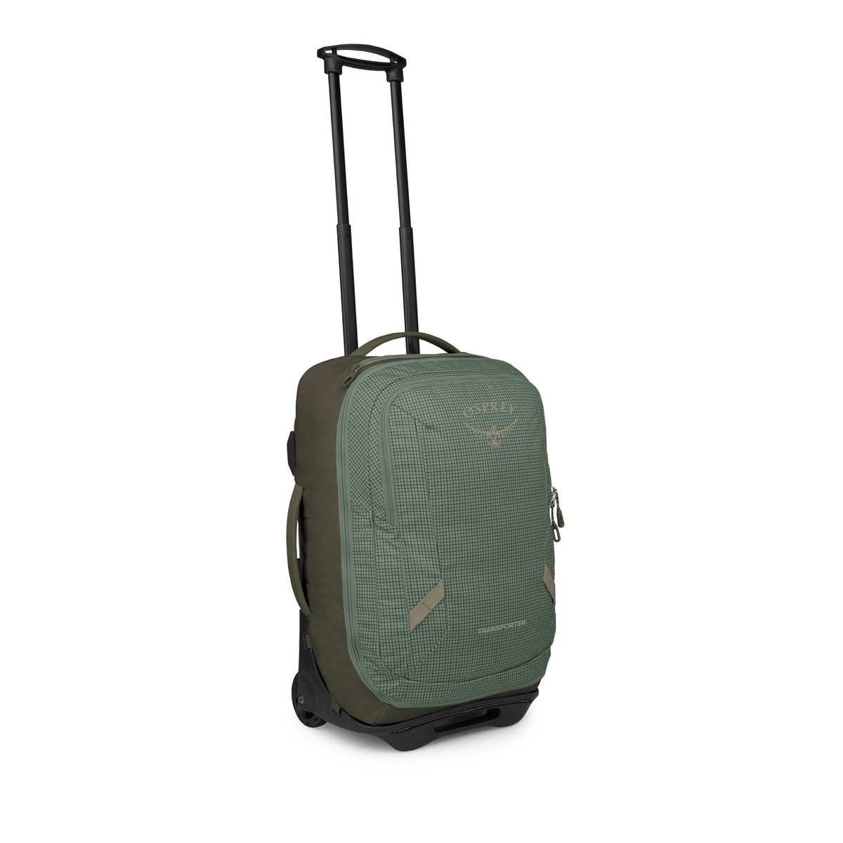 Osprey Transporter Wheeled Duffel 38L-Carry On in Pine Leaf Green — front view