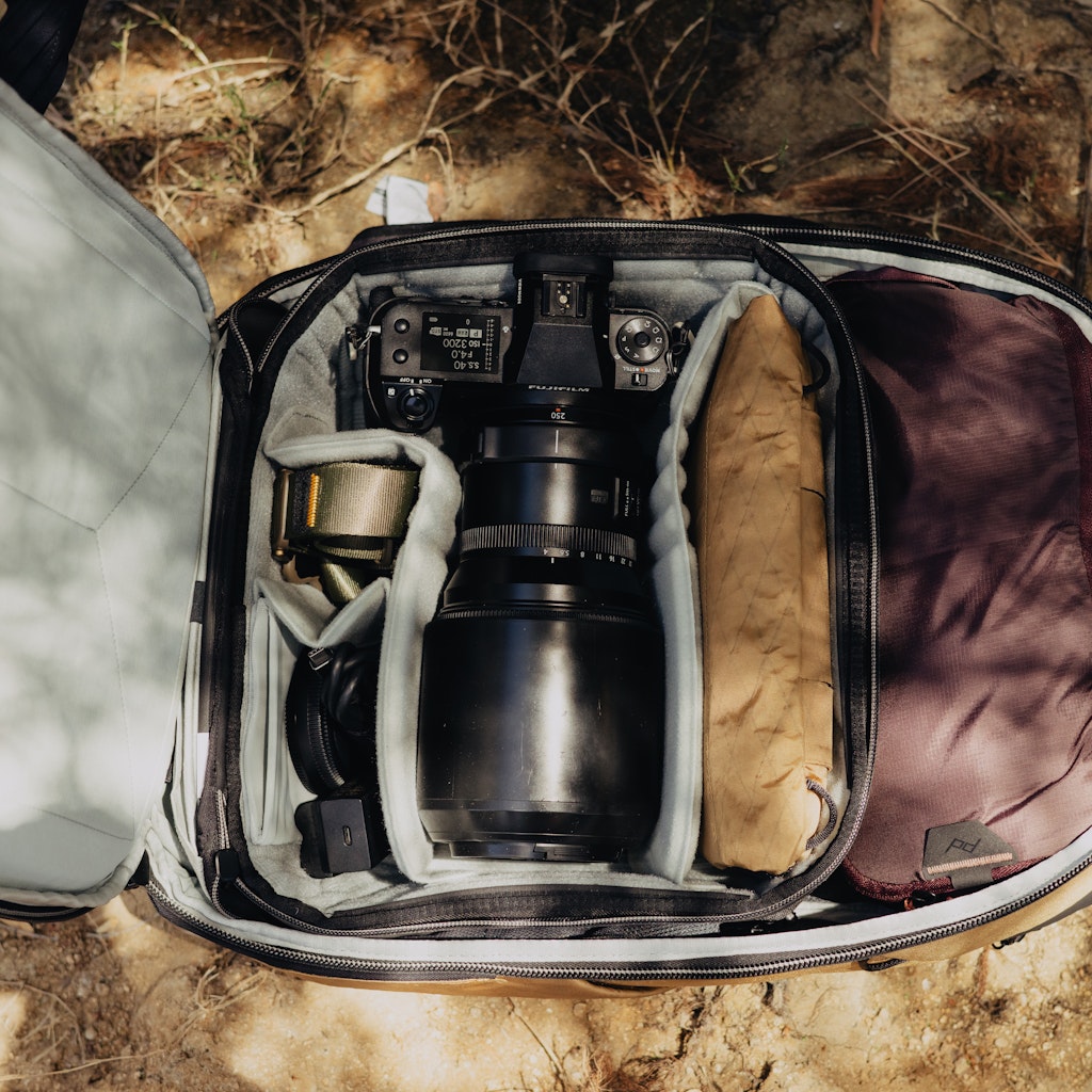 Peak Design Travel Backpack 30L in Coyote — interior view 2