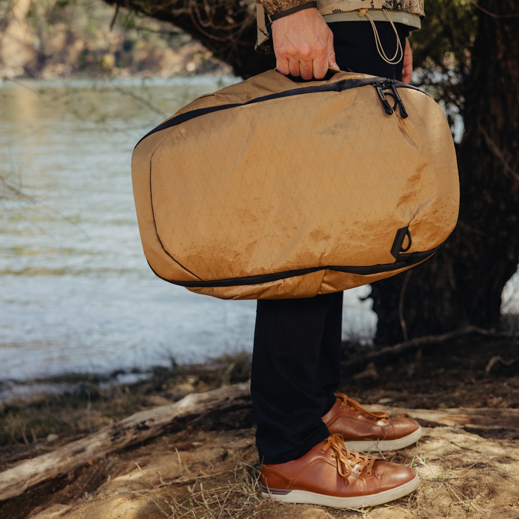 Peak Design Travel Backpack 30L in Coyote — lifestyle 3