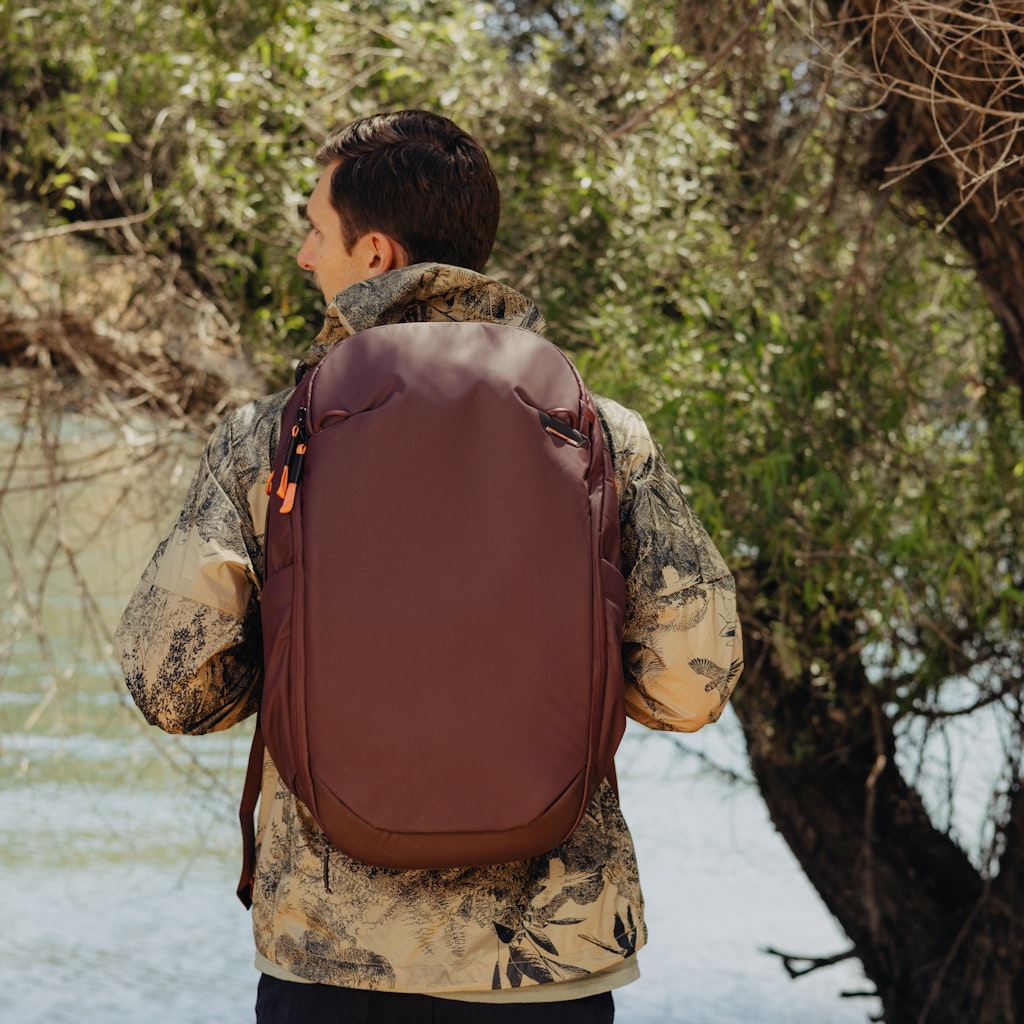 Peak Design Travel Backpack 30L in Eclipse — lifestyle