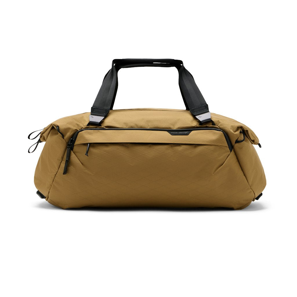 Peak Design Travel Duffel 35L in Coyote — front view # color_Coyote