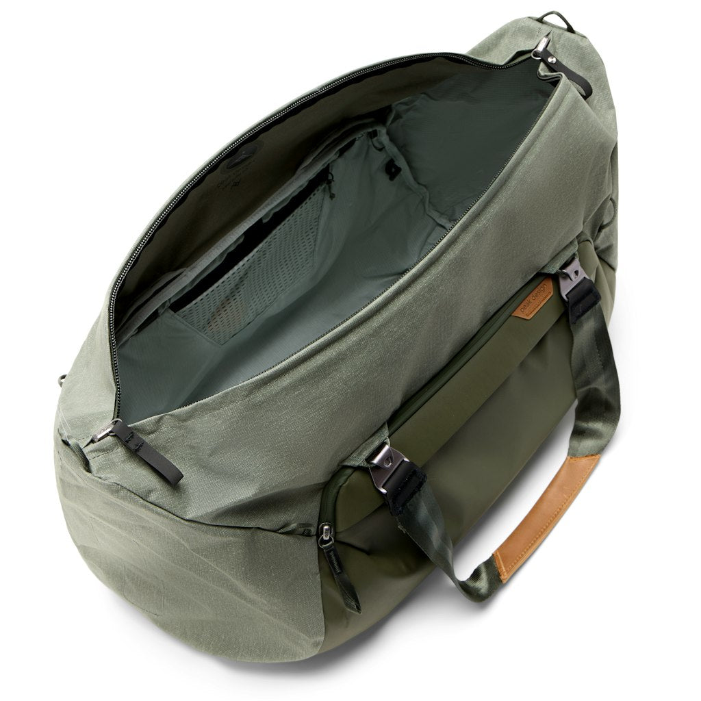 Peak Design Travel Duffel 50L in Sage — interior view # color_Sage