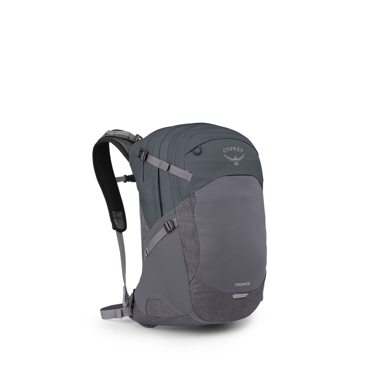 Osprey Tropos Backpack 32L in Tungsten Soundwave Grey Heather — front view # color_Tungsten Soundwave Grey Heather