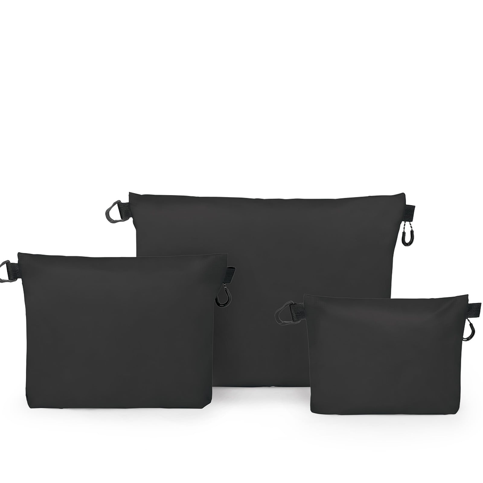 Osprey Ultralight Zipper Sack Set in Black — back view
