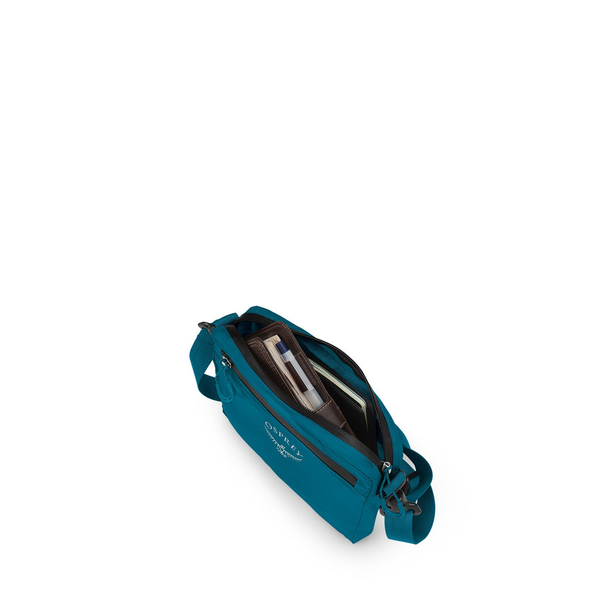 Osprey Ultralight Shoulder Satchel in Waterfront Blue — angle view 2 # color_Waterfront Blue