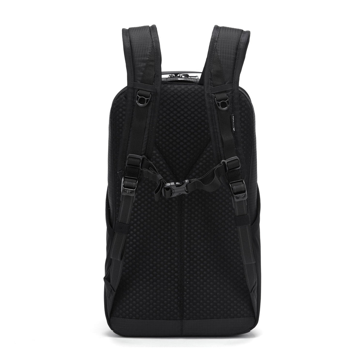 Pacsafe Vibe 20L Anti-Theft Backpack in Jet Black — back view