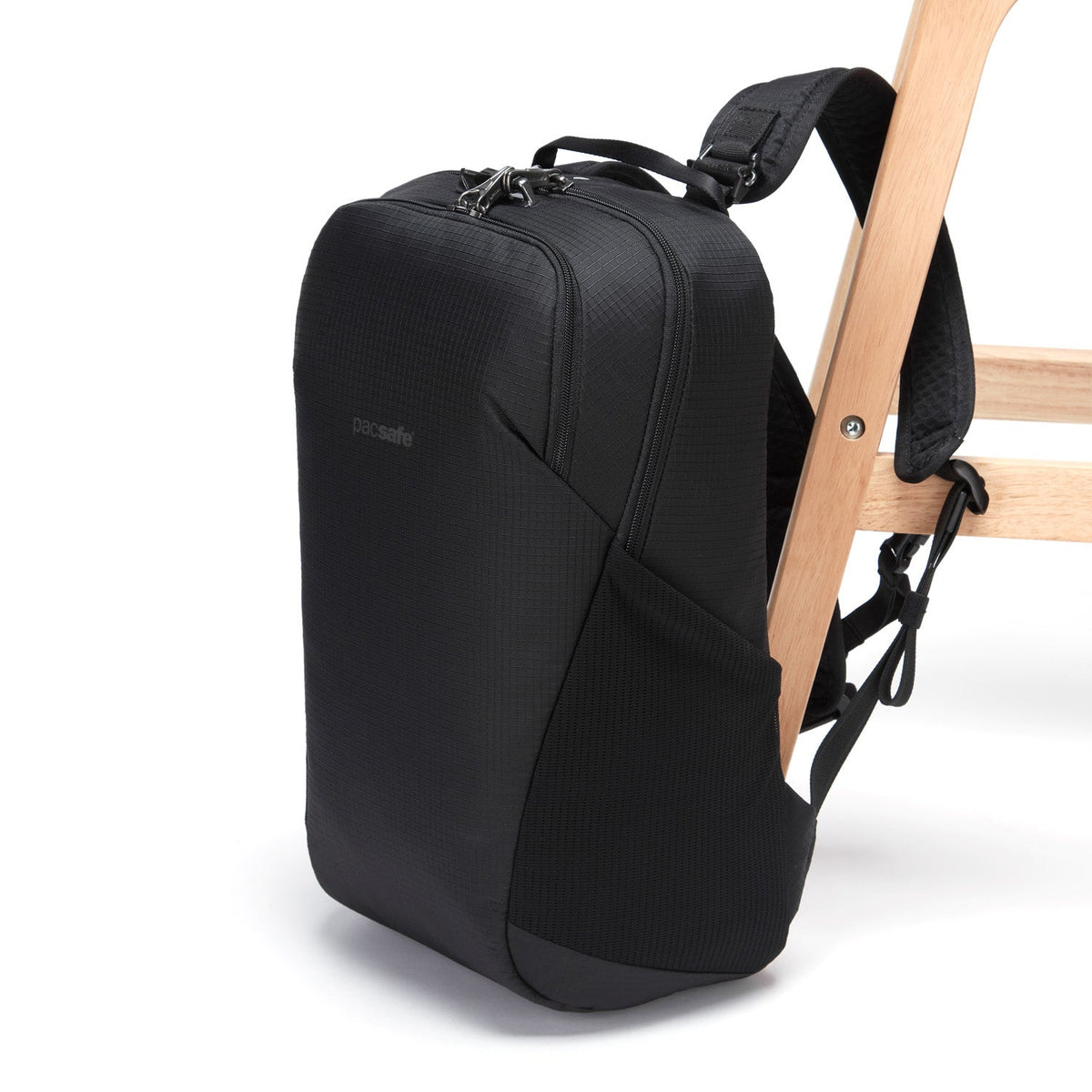 Pacsafe Vibe 20L Anti-Theft Backpack in Jet Black — lifestyle