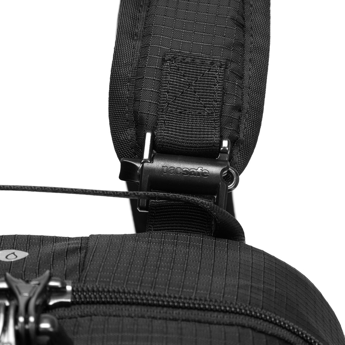 Pacsafe Vibe 20L Anti-Theft Backpack in Jet Black — detail view 2