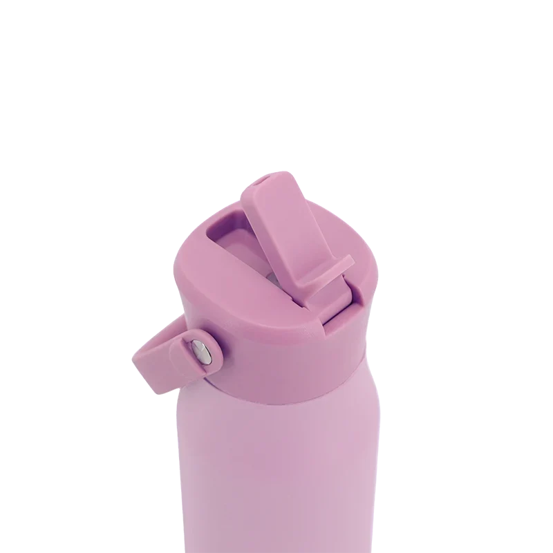 J World Flowee 14oz Insulated Water Bottle in Pink — detail view # color_Pink