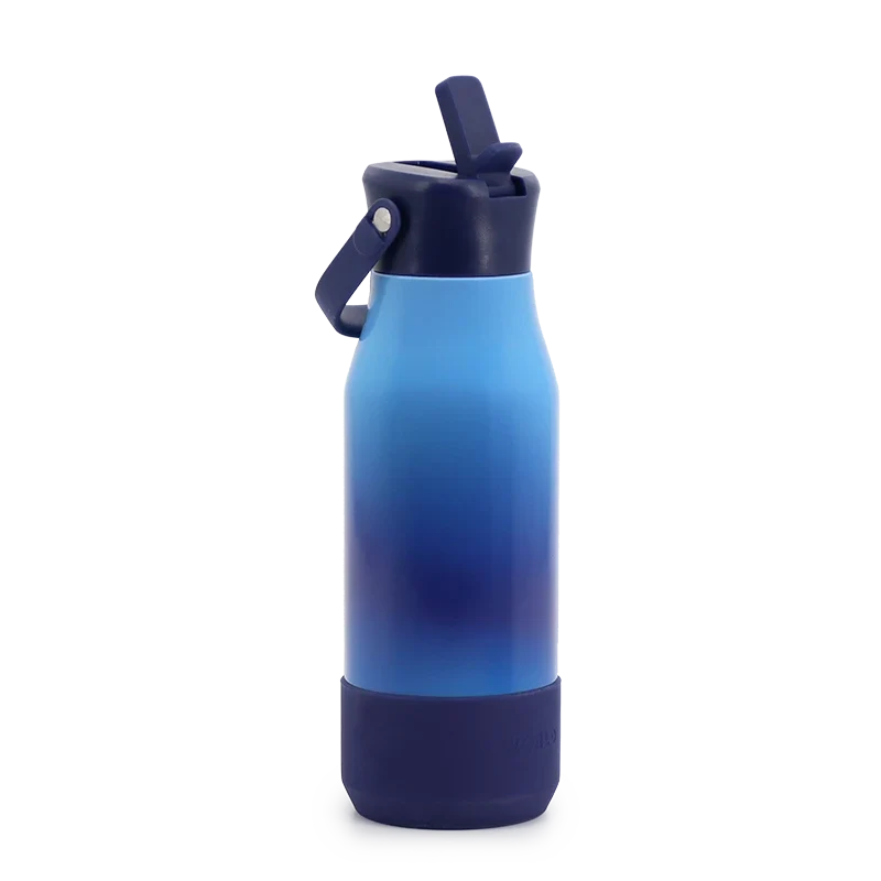 J World Flowee 22oz Insulated Water Bottle in Blue Gradient — angle view 2 # color_Blue Gradient