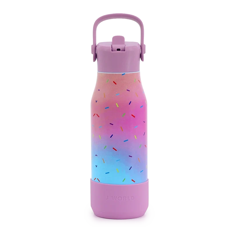 J World Flowee 22oz Insulated Water Bottle in Confetti — front view # color_Confetti