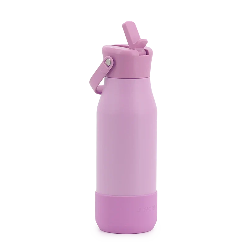J World Flowee 22oz Insulated Water Bottle in Pink — angle view 2 # color_Pink