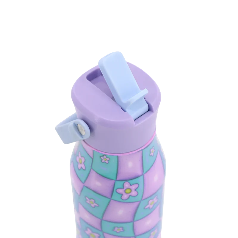 J World Flowee 22oz Insulated Water Bottle in Puffy Flower — detail view # color_Puffy Flower