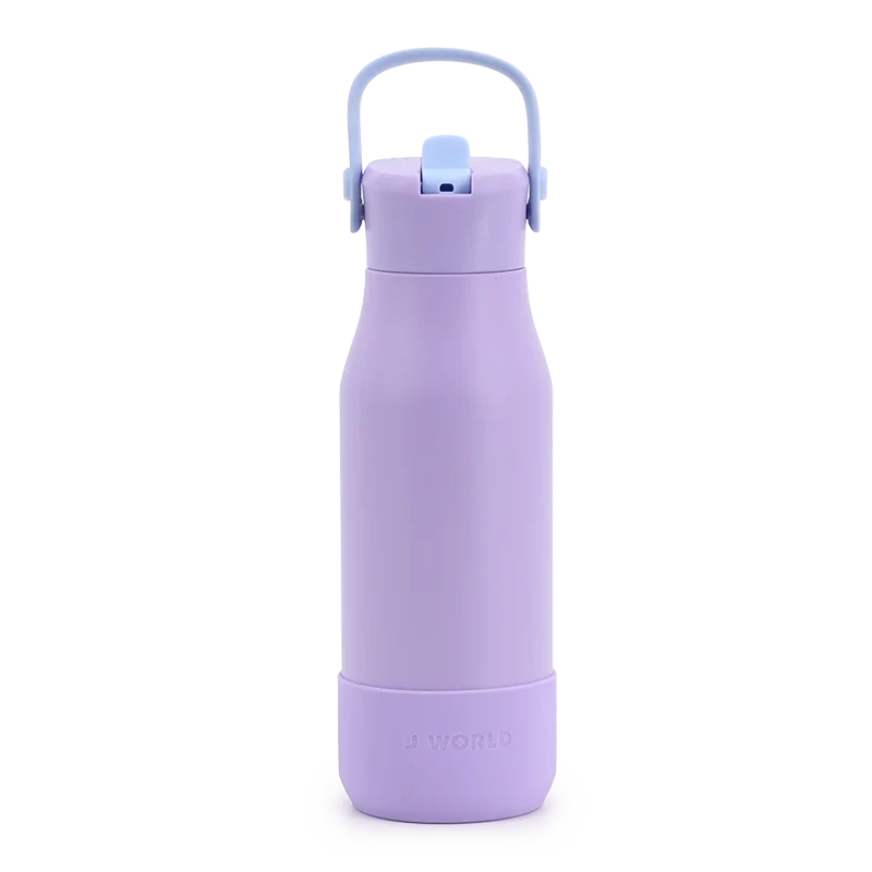 J World Flowee 22oz Insulated Water Bottle in Purple — front view # color_Purple