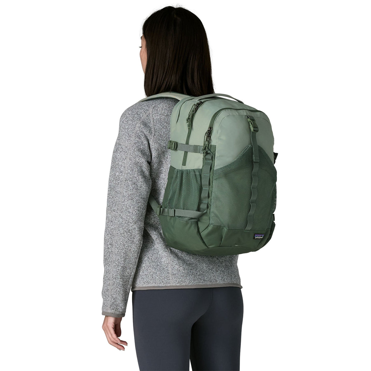 Patagonia Refugio Daypack 30L in Cover Green — lifestyle