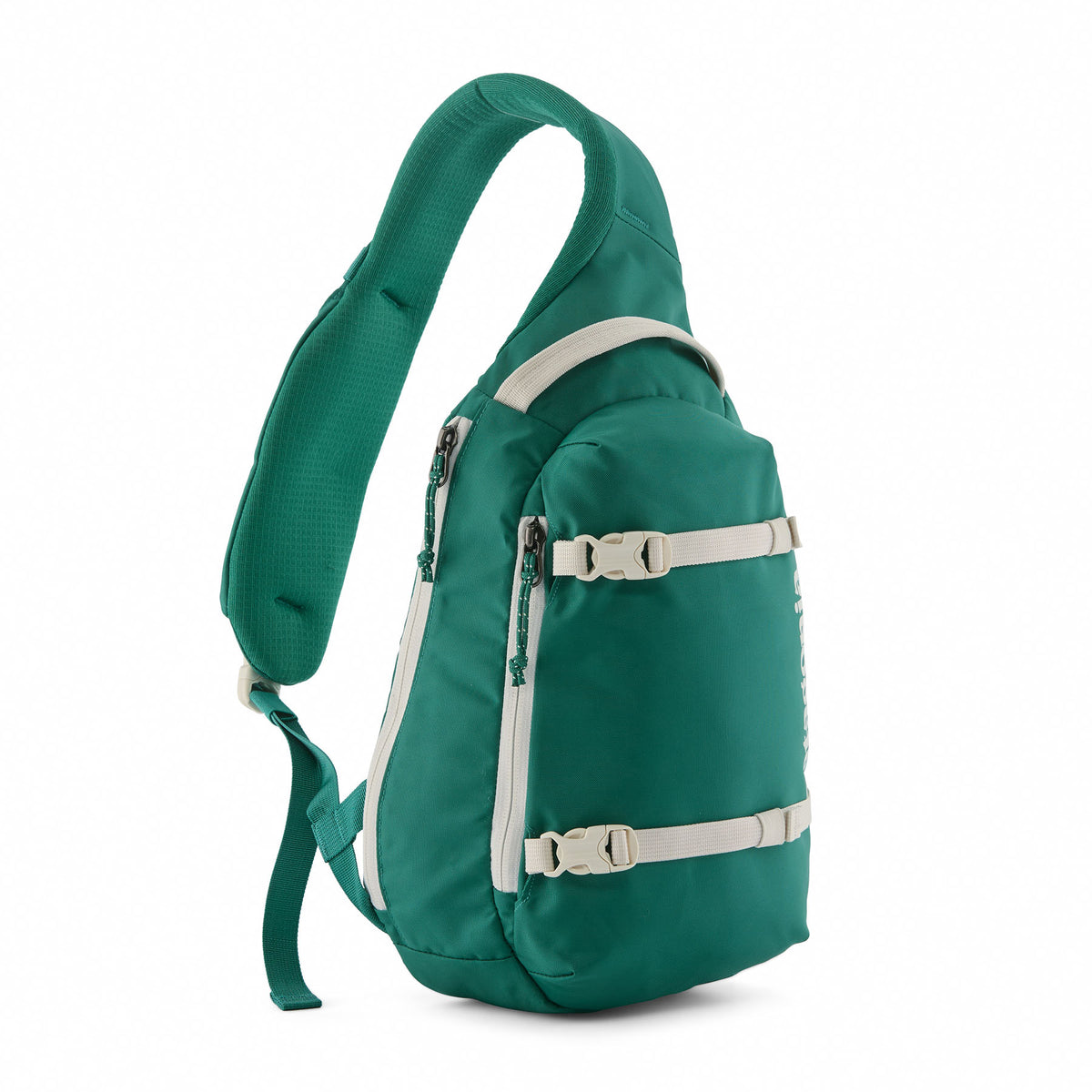 Patagonia Atom Sling Bag 8L in Gem Green — front view # color_Gem Green