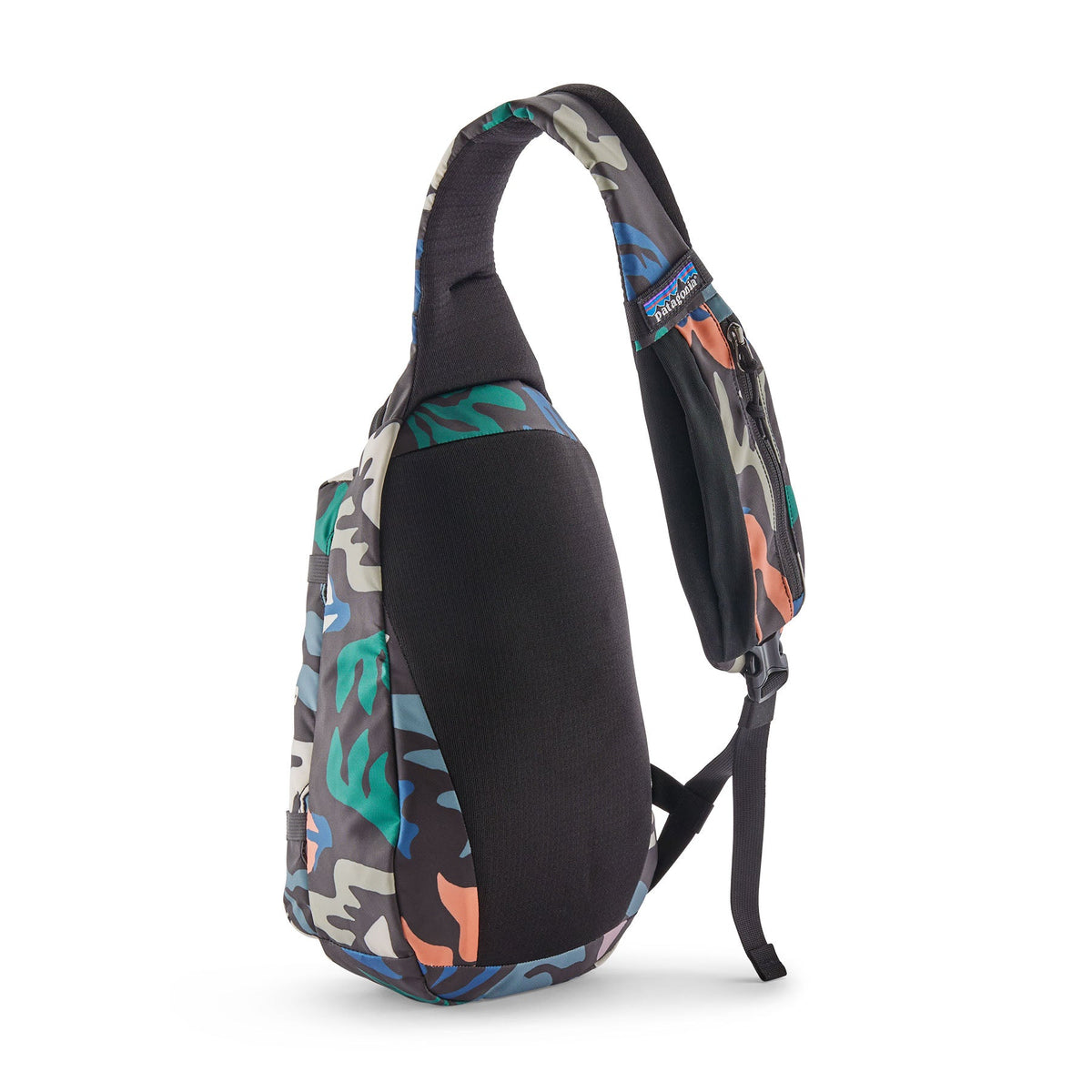 Patagonia Atom Sling Bag 8L in Kaleido: Black — back view