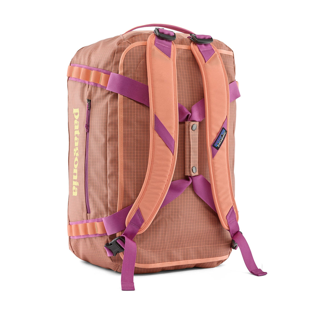 Patagonia Black Hole Duffel 40L in Peach Sherbet — back view
