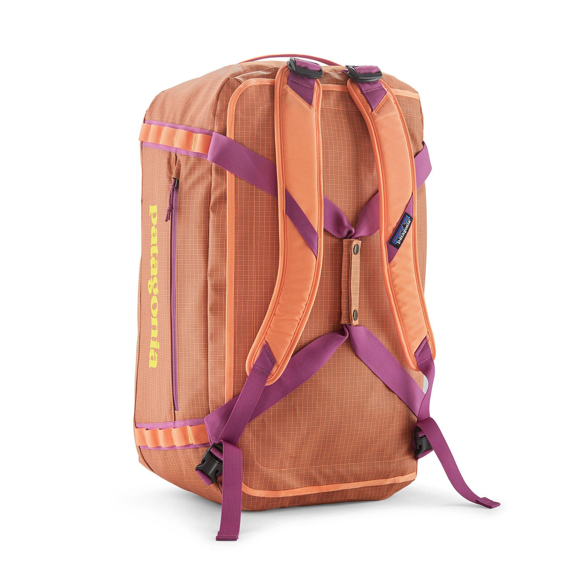 Patagonia Black Hole Duffel 55L in Peach Sherbet — back view