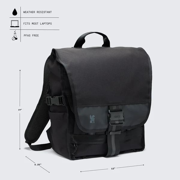 Chrome Industries Warsaw Pack 30L backpack – black, front view