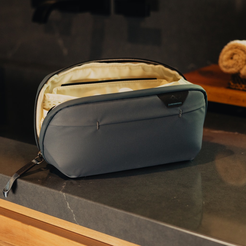 Peak Design Wash Pouch Small in Ocean — lifestyle # color_Ocean