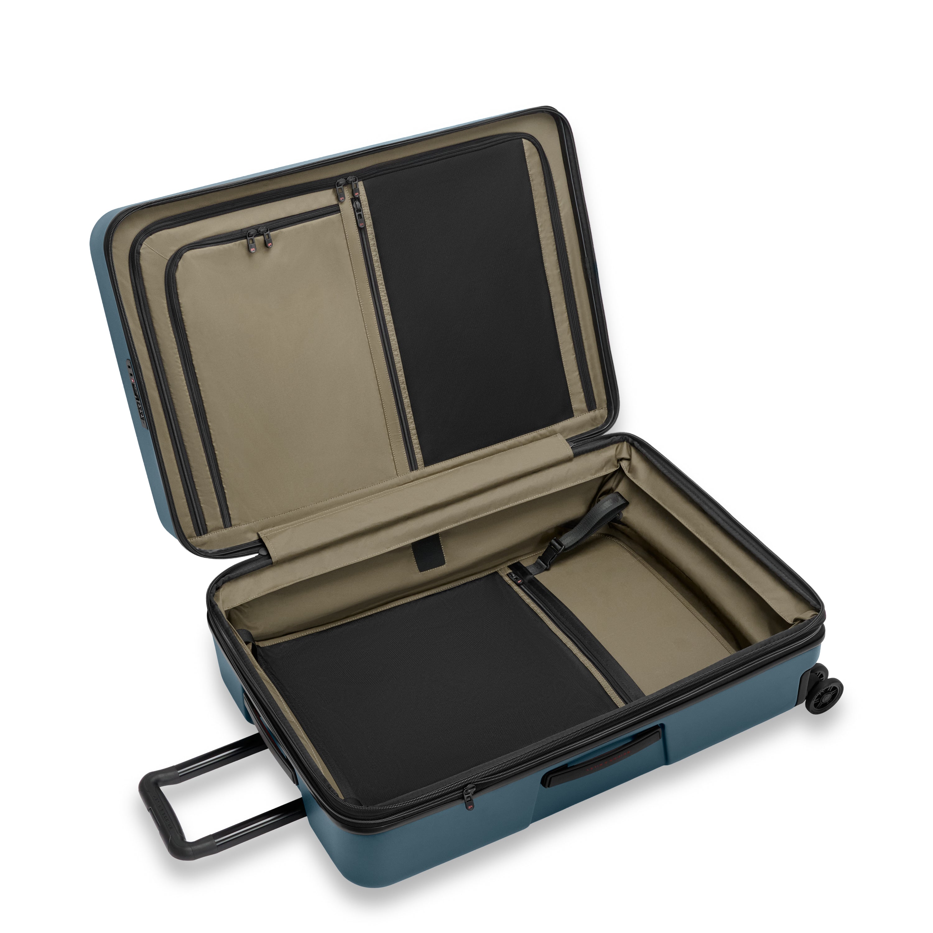 Briggs & Riley ZDX Large 30" Hardside Expandable Spinner in Ocean — interior view # color_Ocean
