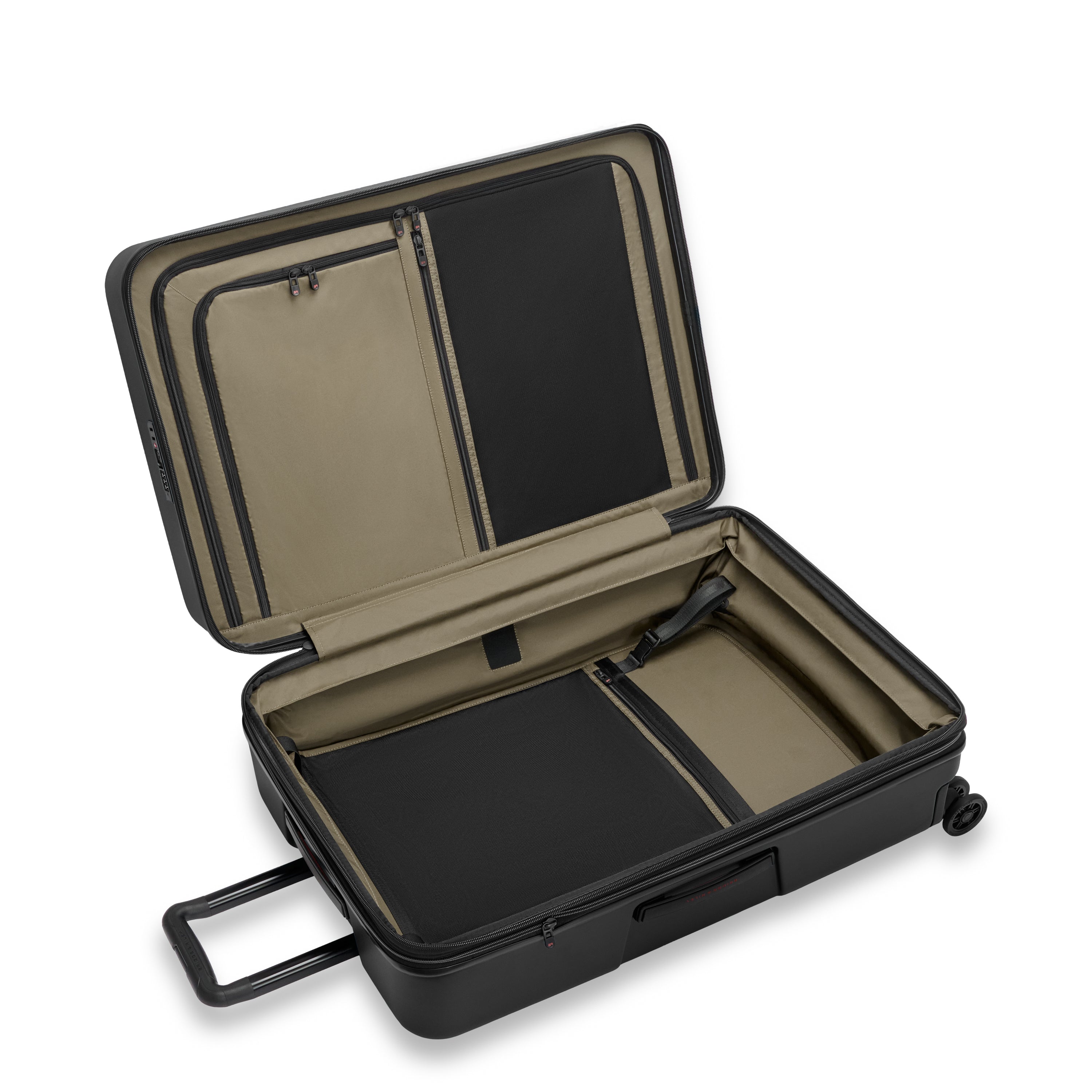 Briggs & Riley ZDX Large 30" Hardside Expandable Spinner in Black — interior view # color_Black