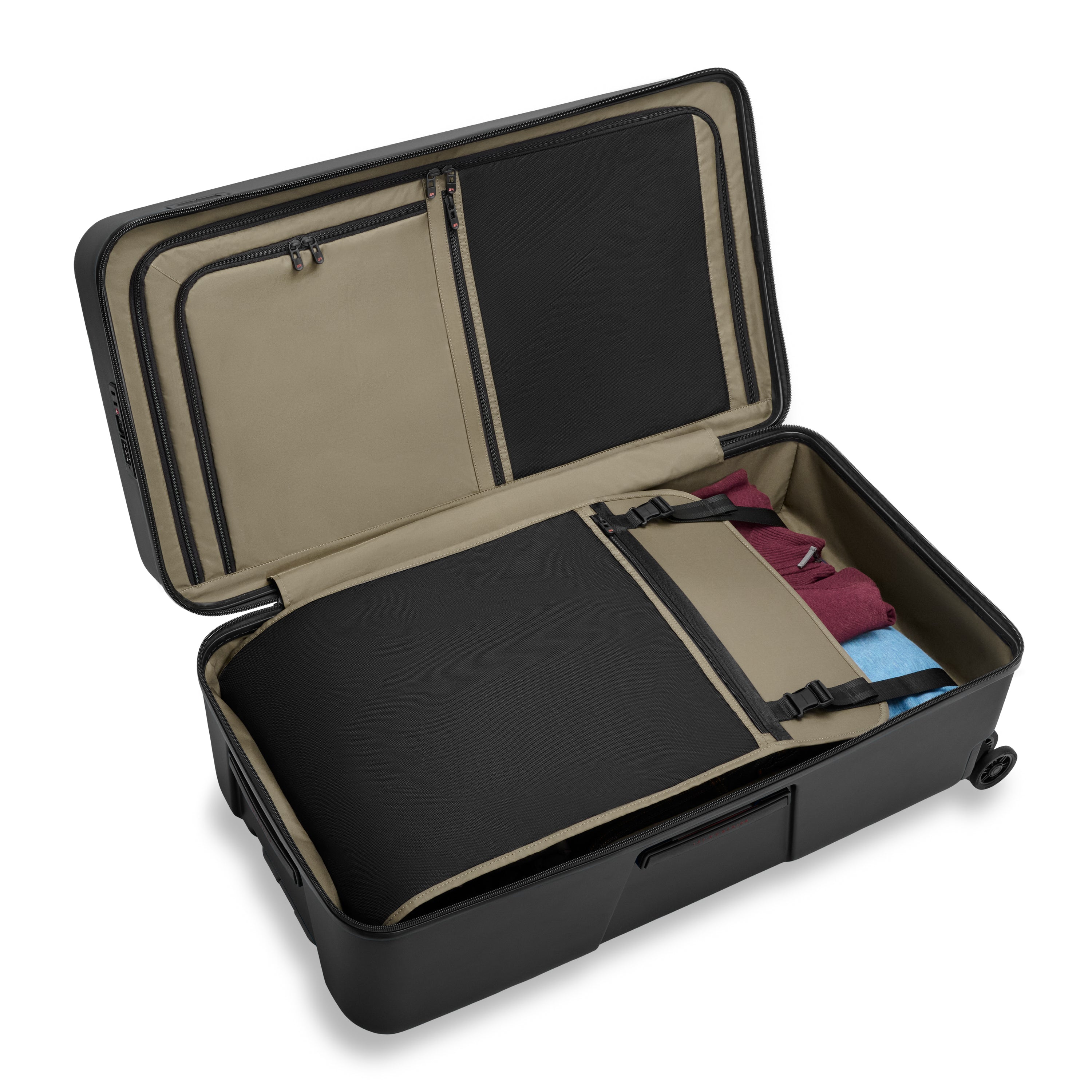 Briggs & Riley ZDX Extra Large 32" Hardside Trunk Spinner in Black — interior view 3 # color_Black
