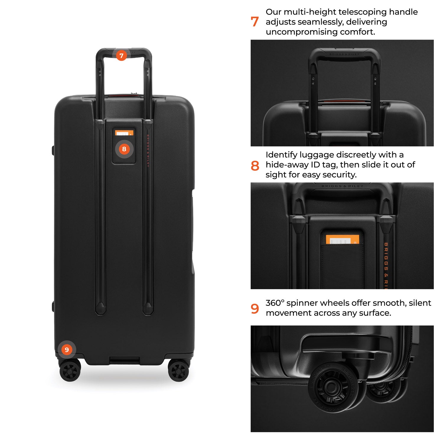 Briggs & Riley ZDX Extra Large 32" Hardside Trunk Spinner in Black — detail view 3 # color_Black