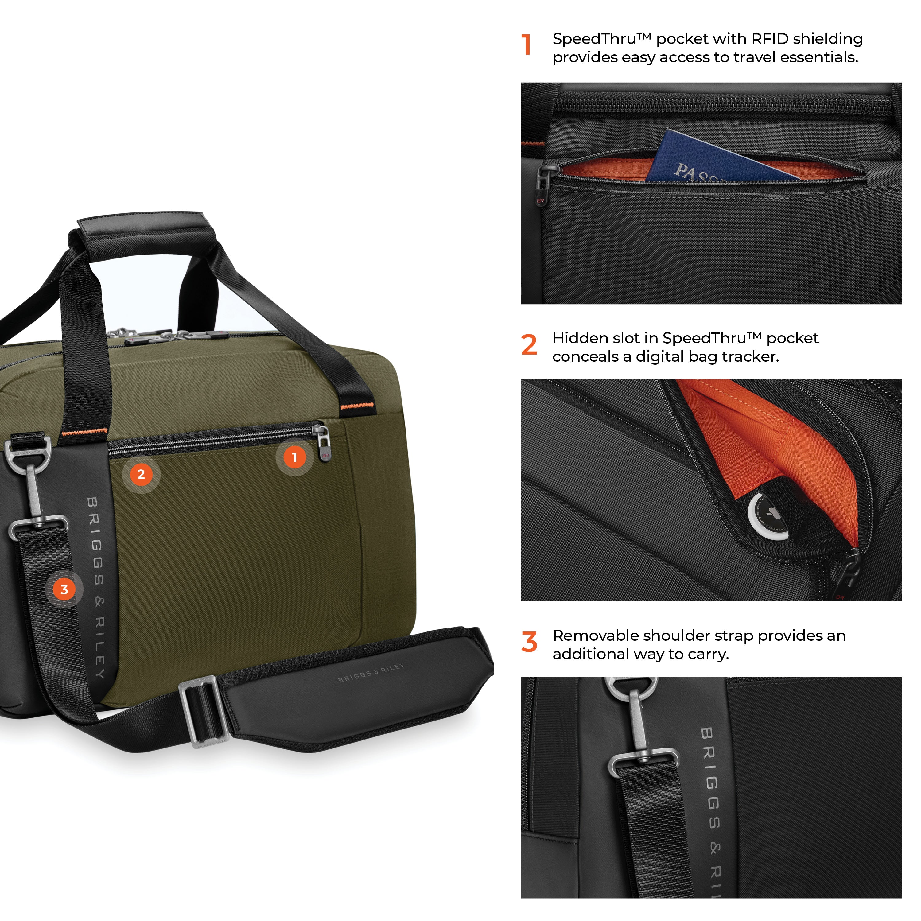 Briggs & Riley ZDX Underseat Cabin Bag - Hunter