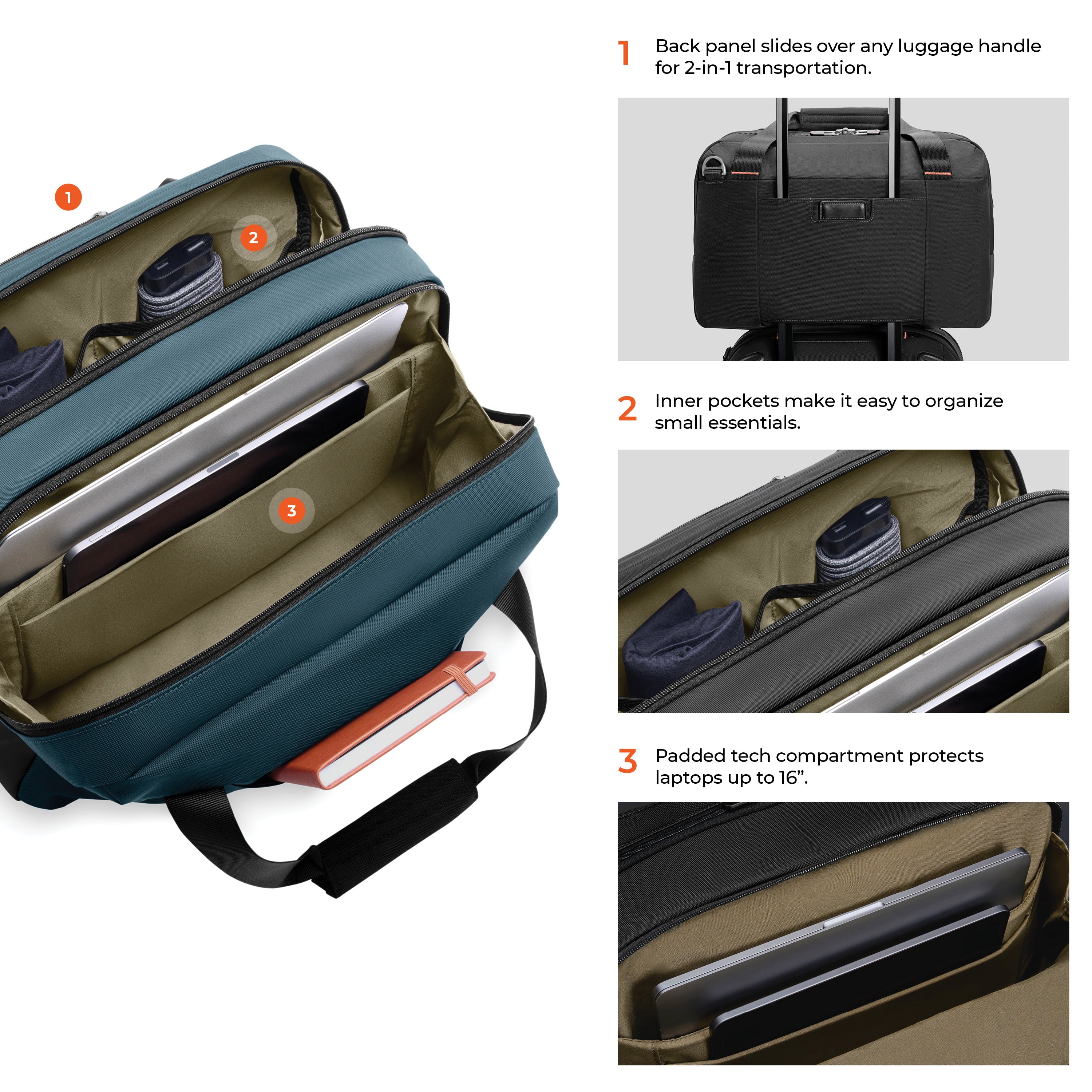 Briggs & Riley ZDX Underseat Cabin Bag - Ocean