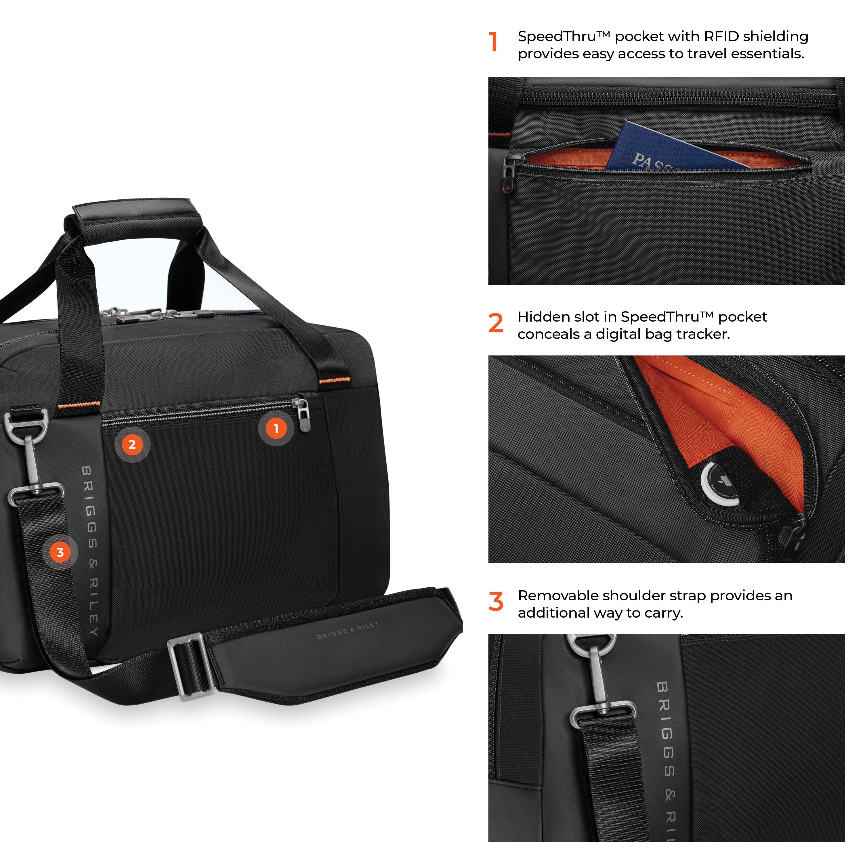 Briggs & Riley ZDX Underseat Cabin Bag - Black