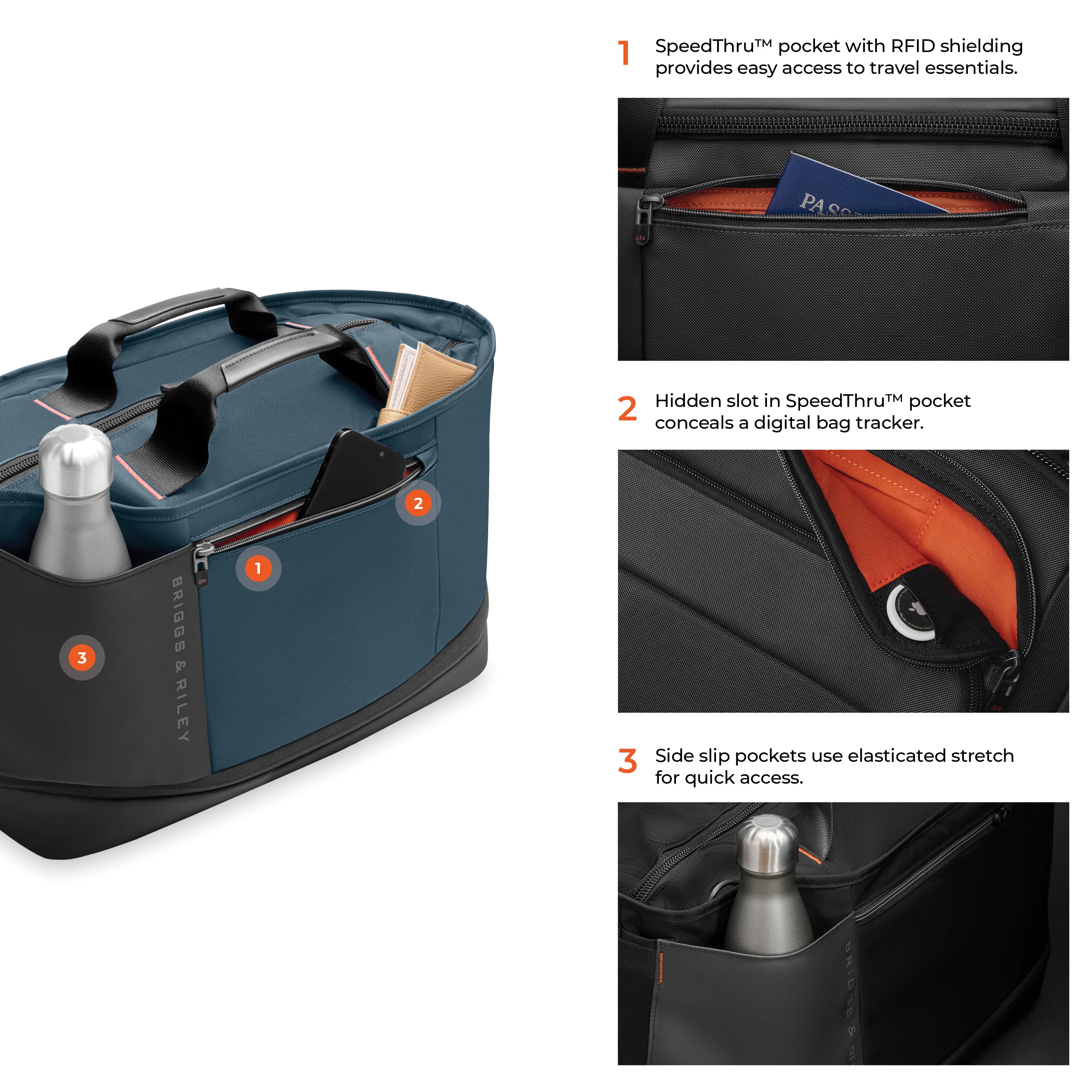 Briggs & Riley ZDX Expandable Overnighter - Ocean
