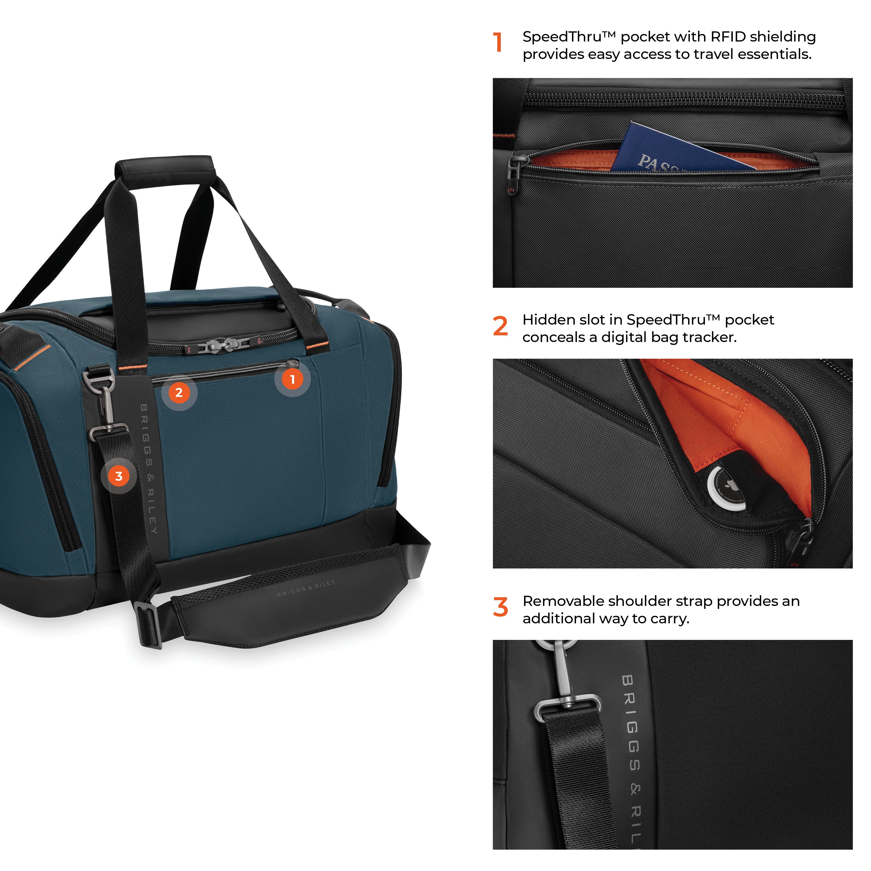Briggs & Riley ZDX Large Duffle - Ocean