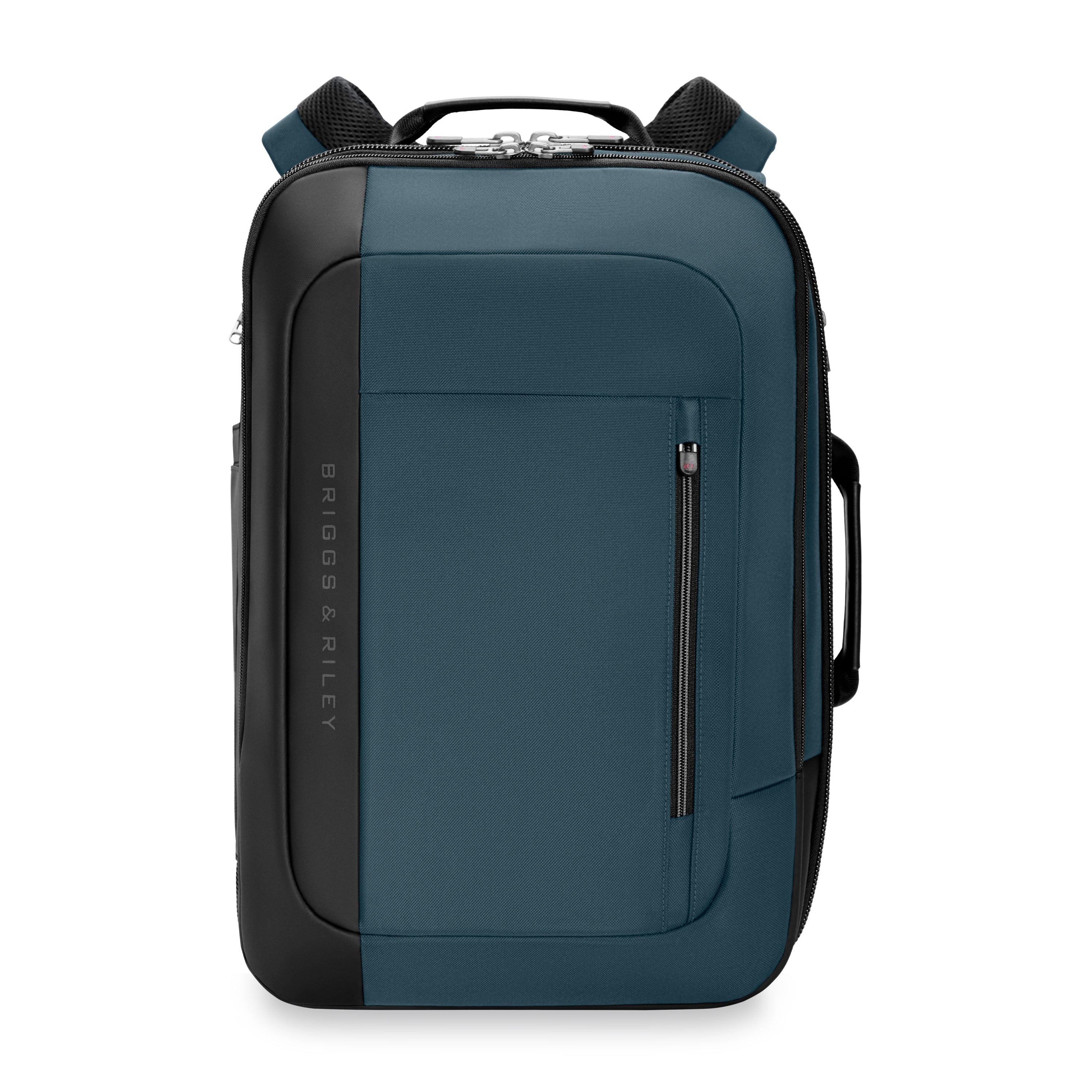 Briggs & Riley ZDX Medium Convertible Backpack Duffle in Ocean — front view # color_Ocean