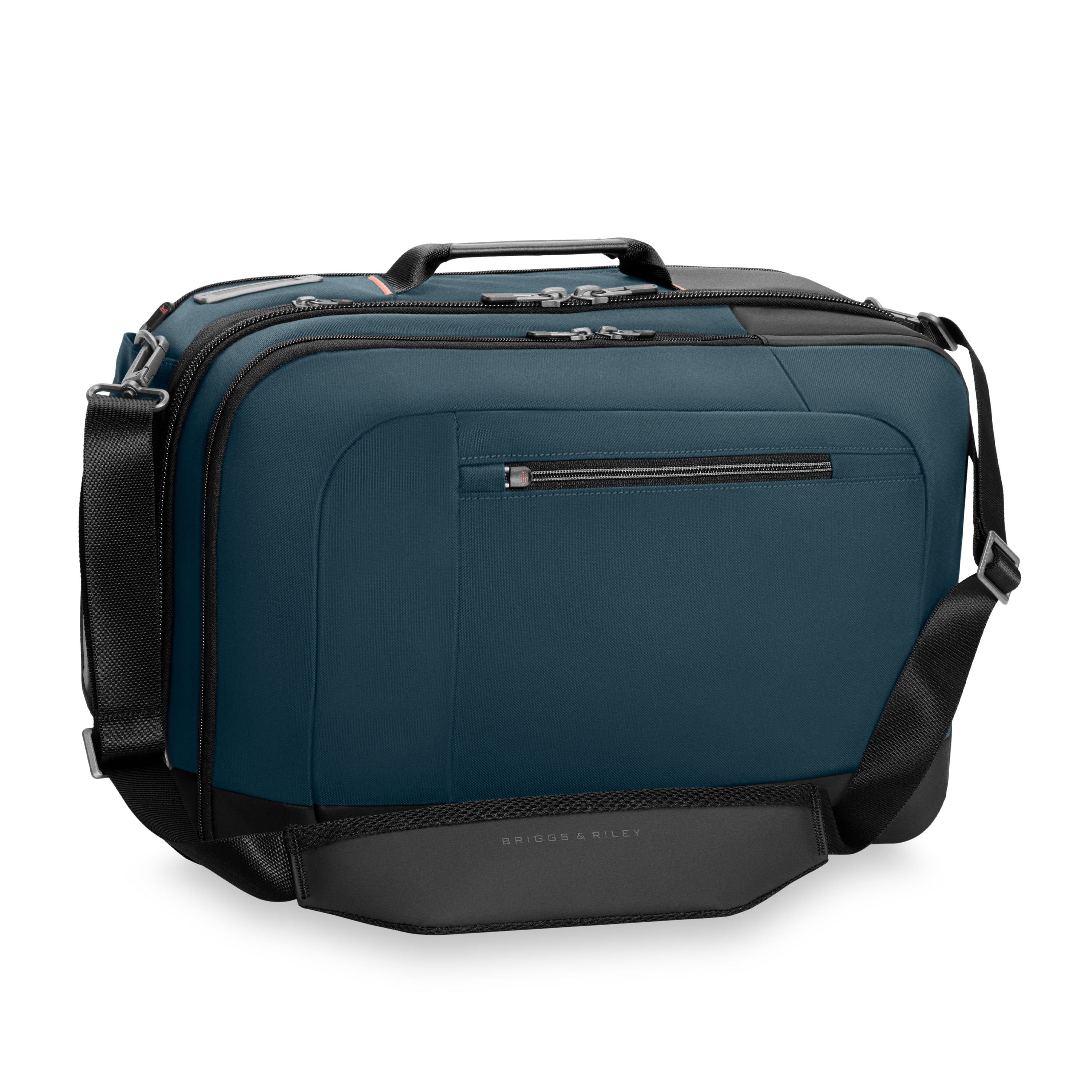 Briggs & Riley ZDX Medium Convertible Backpack Duffle in Ocean — angle view 2 # color_Ocean