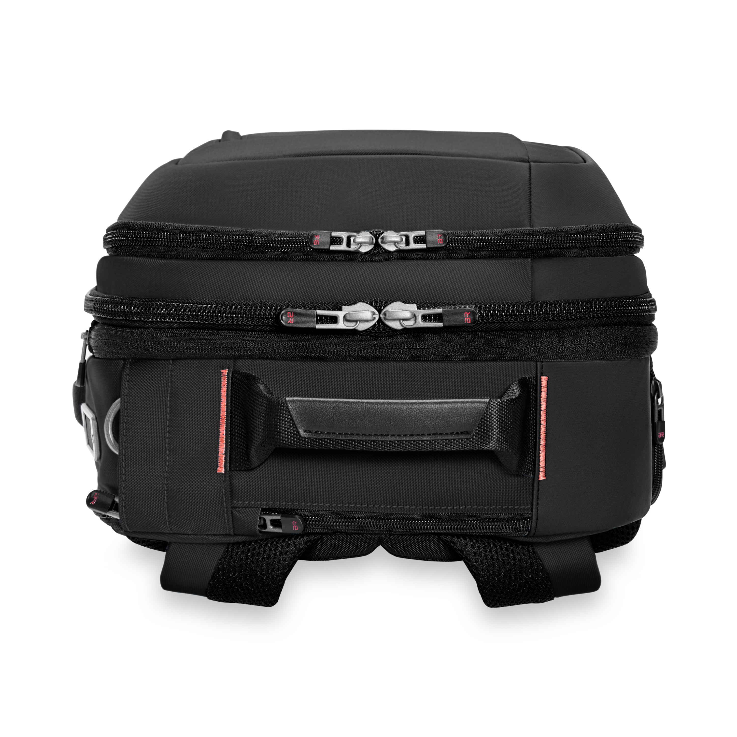 Briggs & Riley ZDX Medium Convertible Backpack Duffle in Black — top view # color_Black