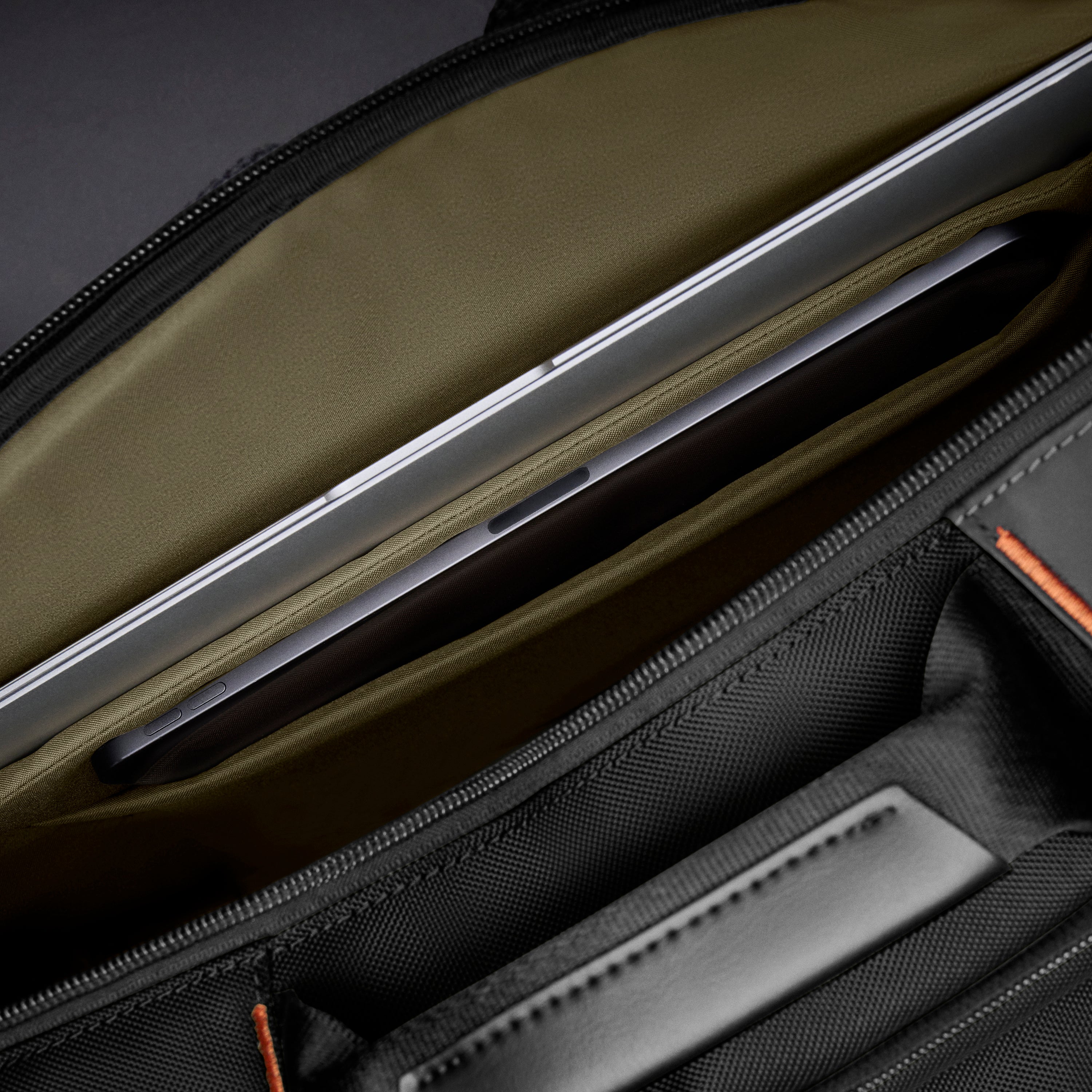 Briggs & Riley ZDX Medium Convertible Backpack Duffle in Black — detail view 7 # color_Black