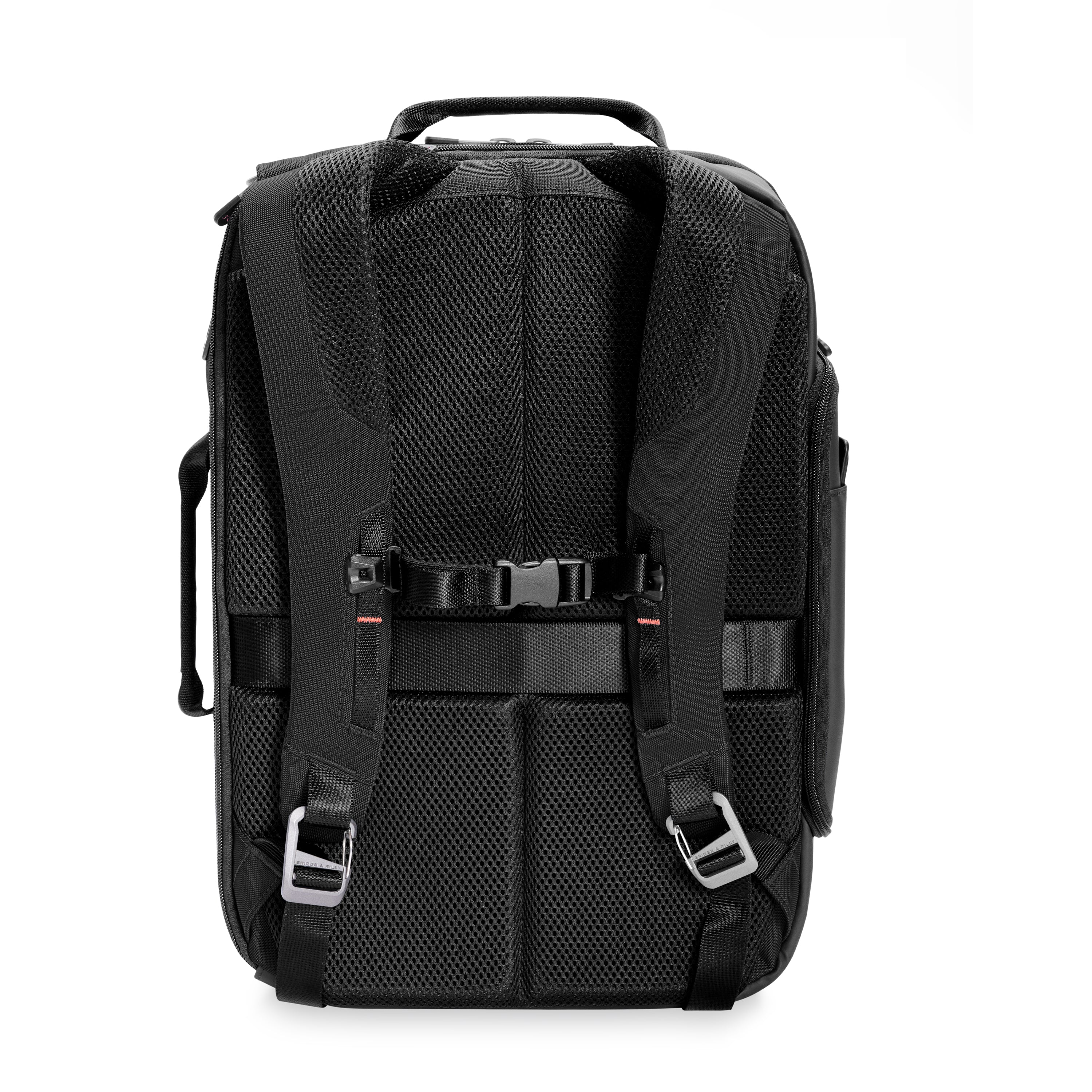 Briggs & Riley ZDX Medium Convertible Backpack Duffle in Black — back view # color_Black