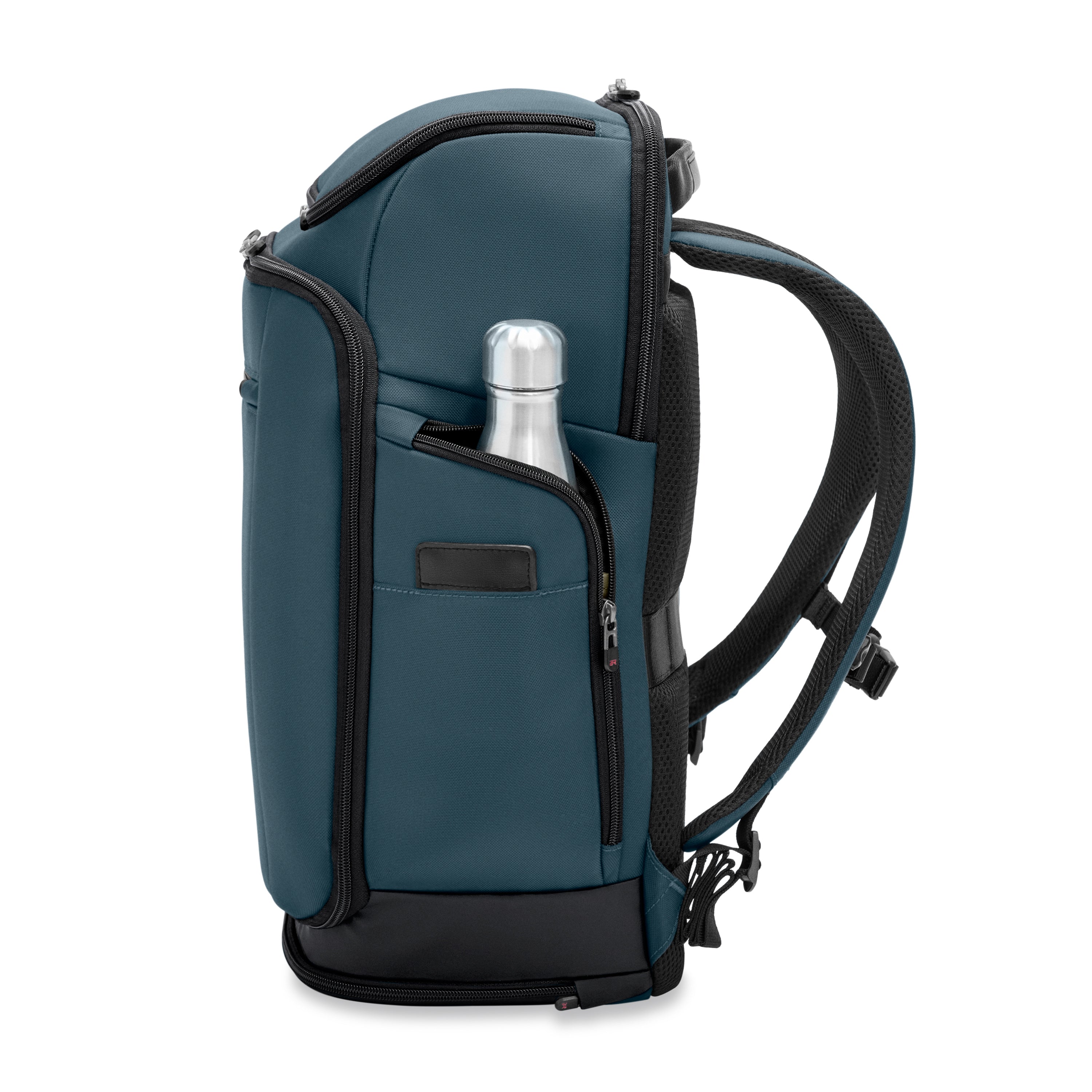 Briggs & Riley ZDX U-Zip Travel Backpack in Ocean — side view 2 # color_Ocean