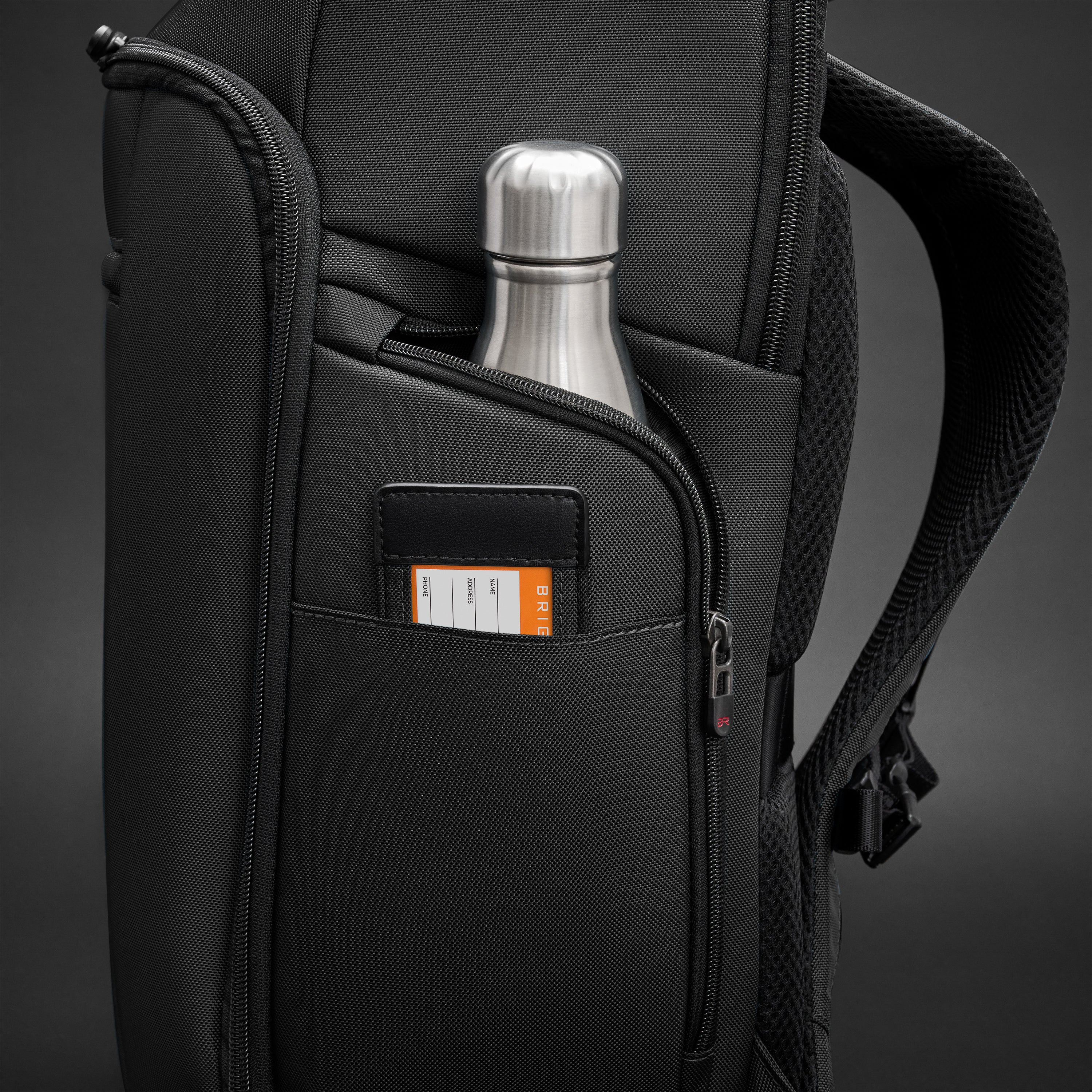 Briggs & Riley ZDX U-Zip Travel Backpack in Black — detail view 4 # color_Black