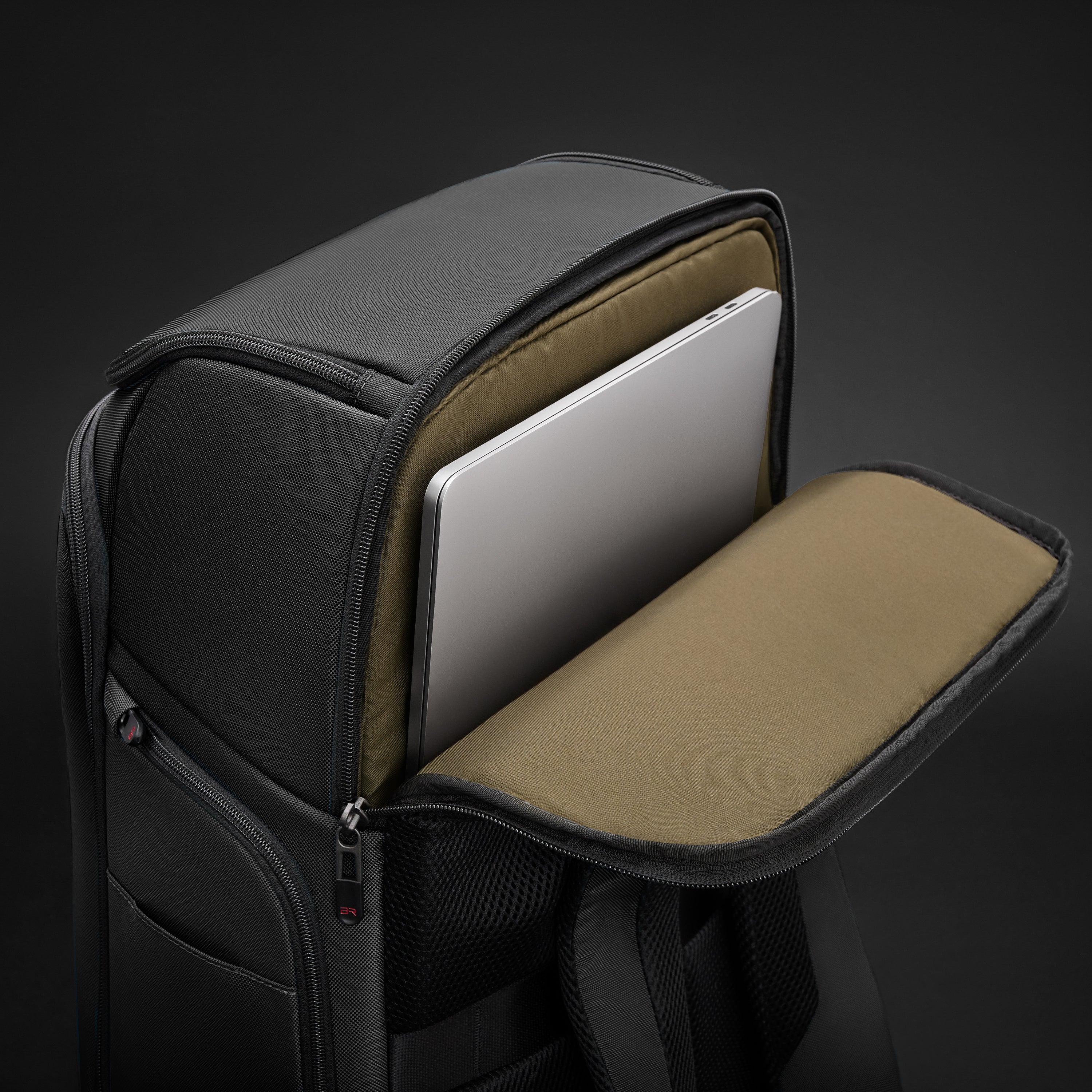 Briggs & Riley ZDX U-Zip Travel Backpack in Black — interior view 4 # color_Black