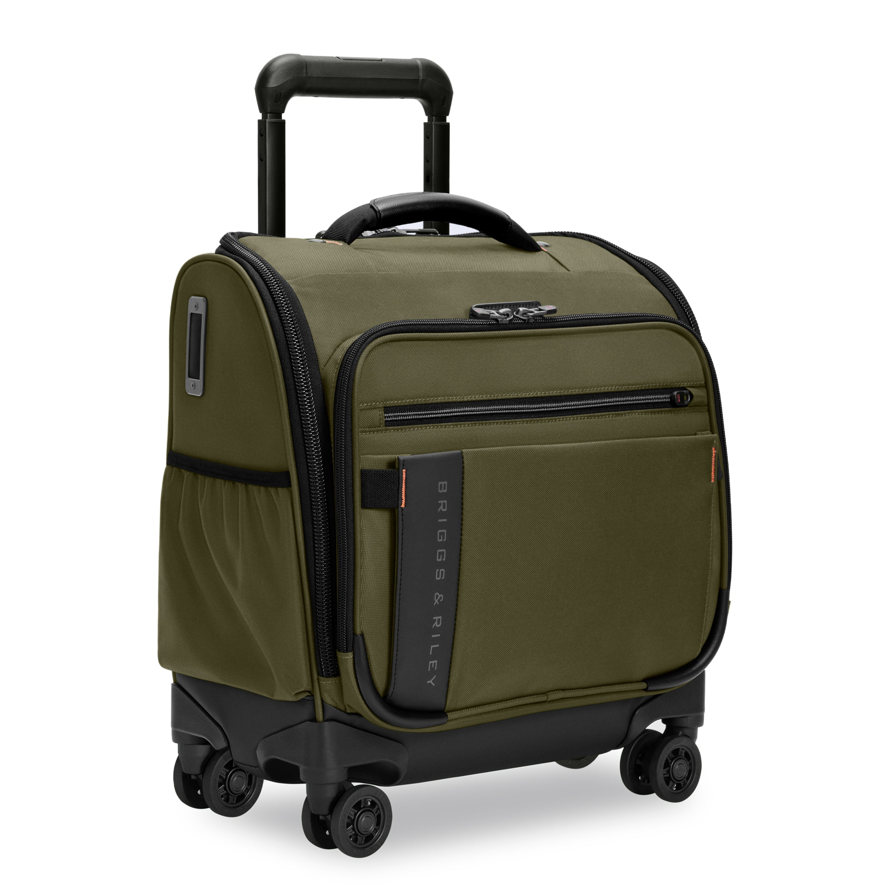 Briggs & Riley ZDX Cabin Spinner in Hunter — angle view 2 # color_Hunter