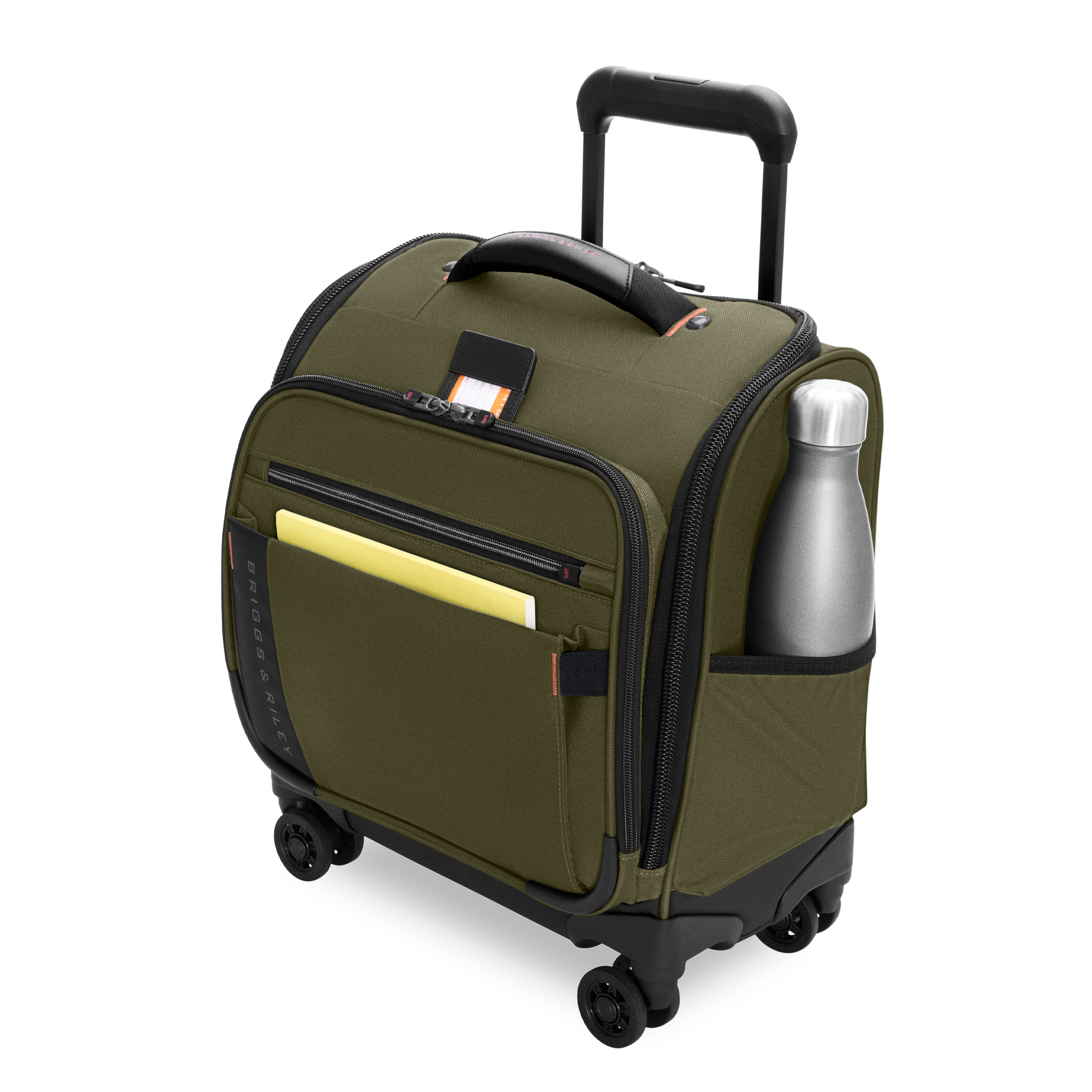 Briggs & Riley ZDX Cabin Spinner in Hunter — angle view 3 # color_Hunter